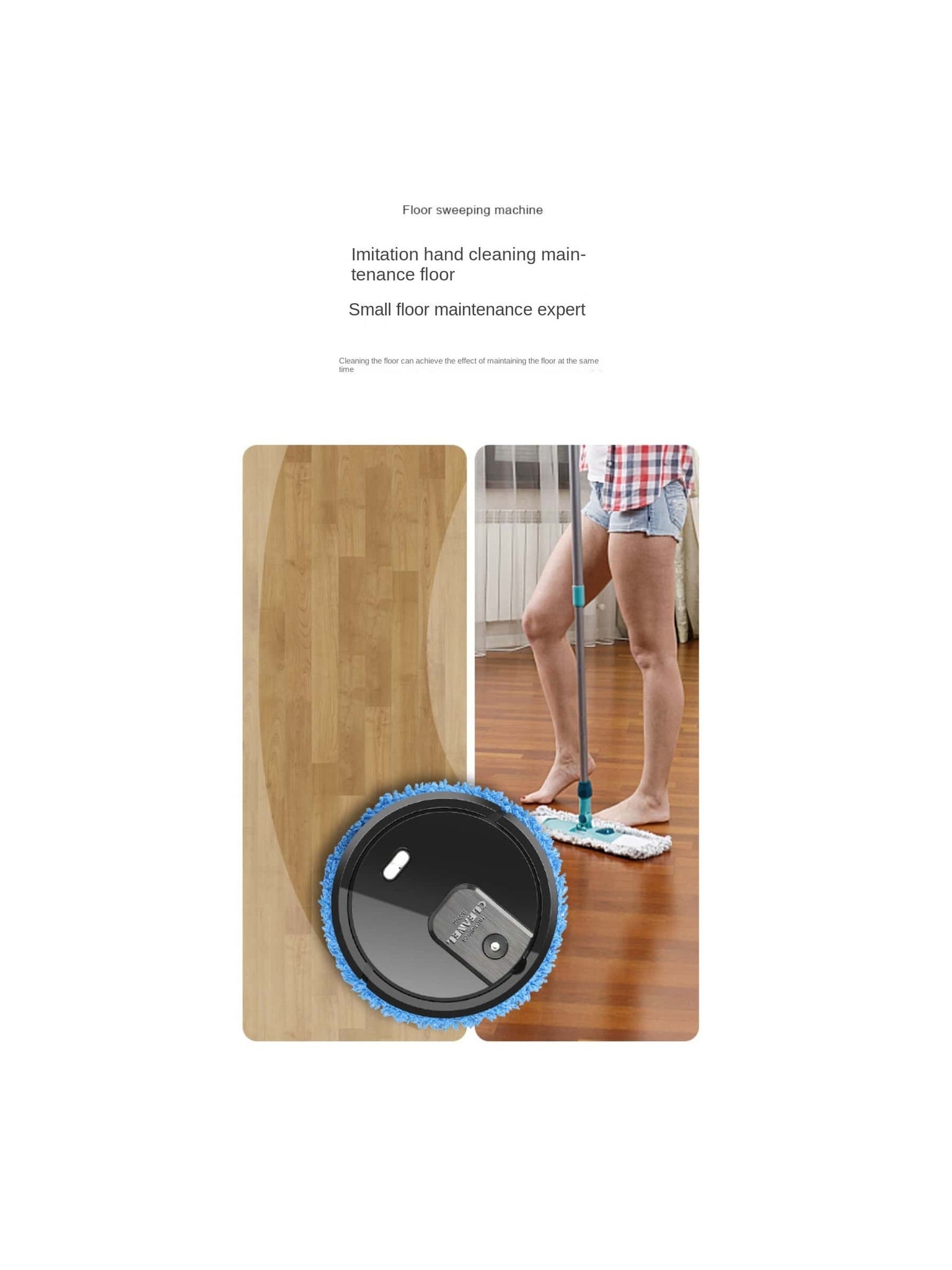 Household Portable Mopping Robot Humidifier Spray Wet and Dry Cleaning Mopping Robot Floor Mopping Robot Machine-Black-7