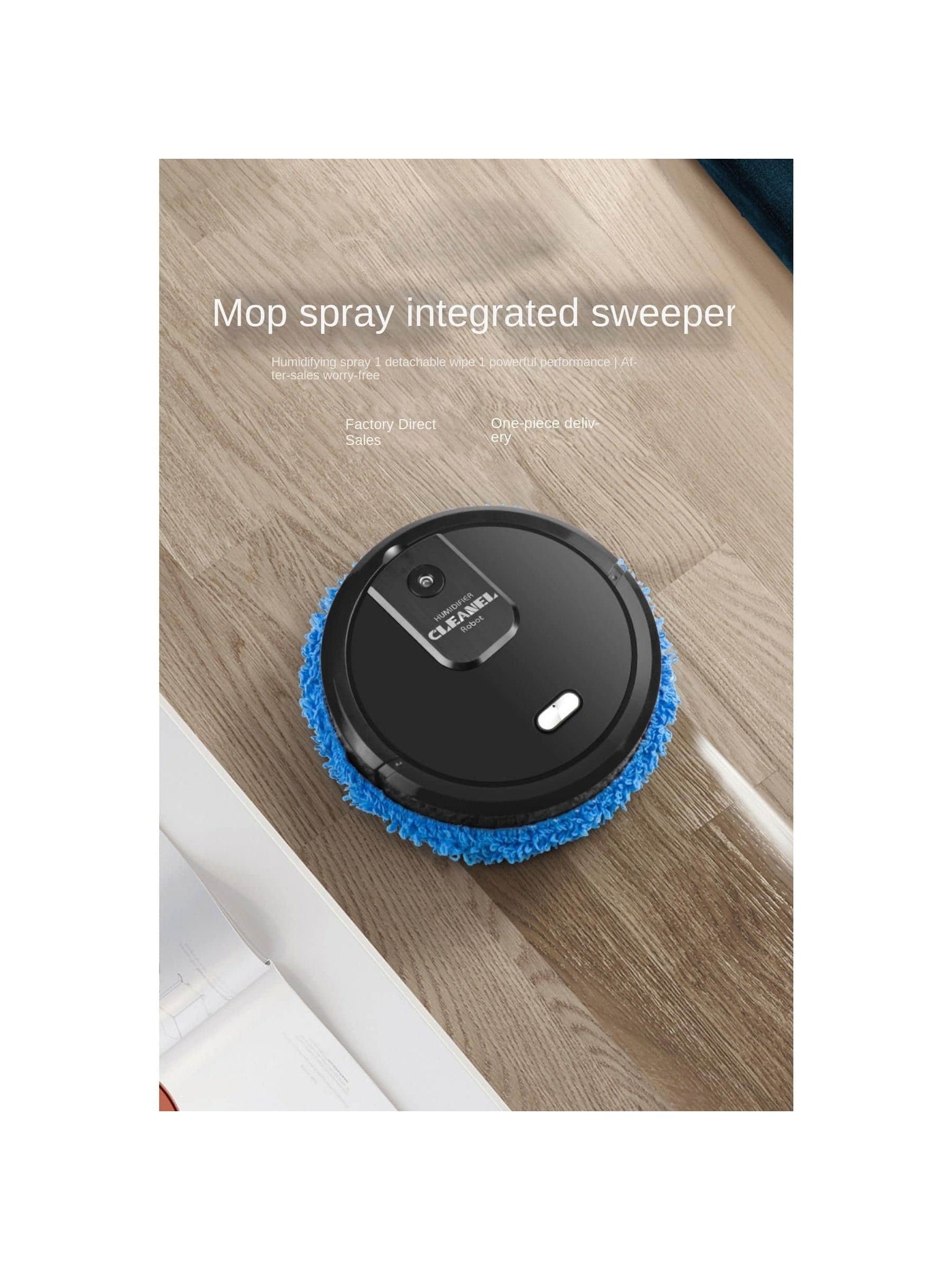 Household Portable Mopping Robot Humidifier Spray Wet and Dry Cleaning Mopping Robot Floor Mopping Robot Machine-Red-3