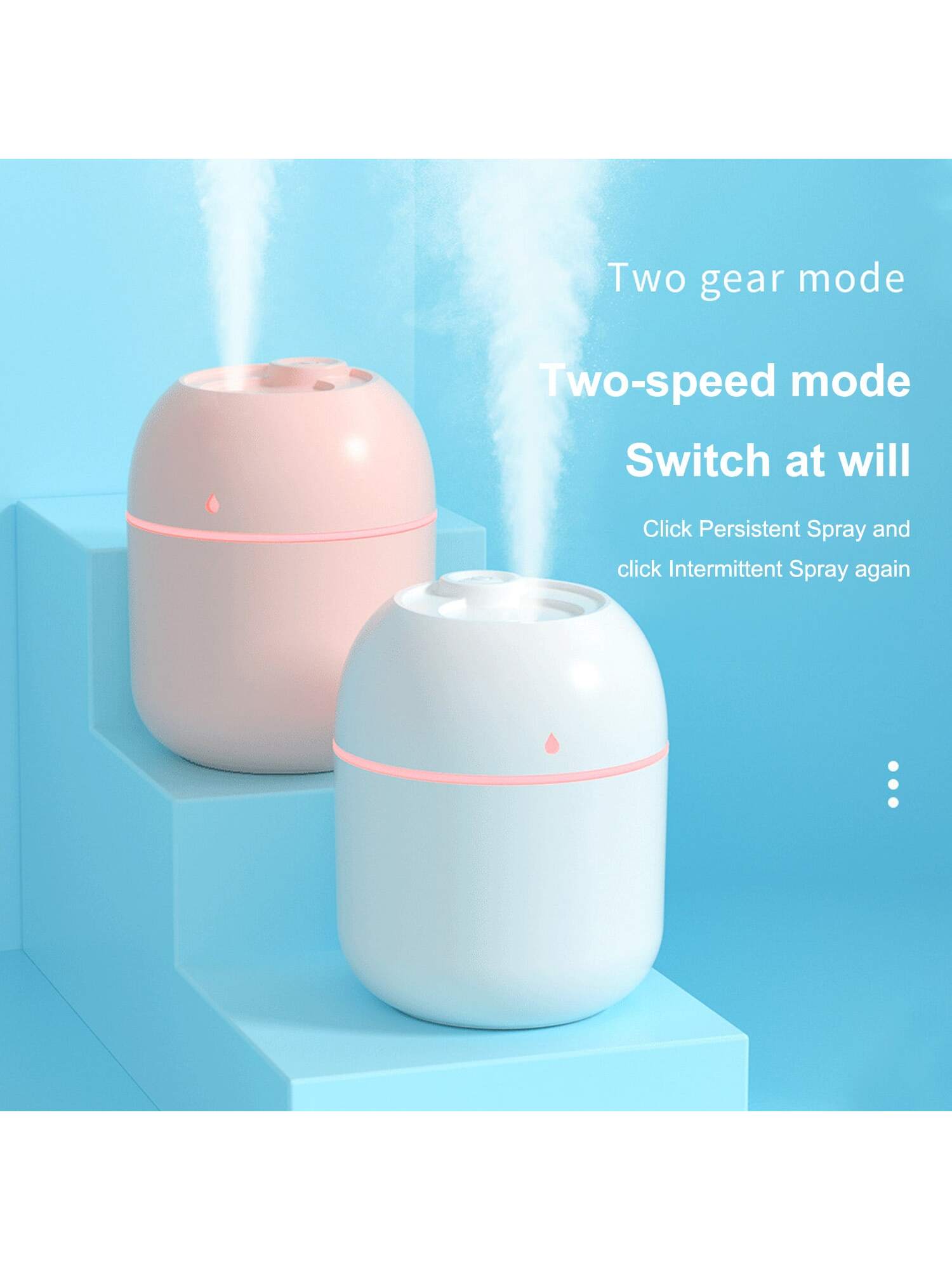 250ml Mini Egg Drop Humidifier Car Fog Home Desktop Air Mute Small Humidifier(The humidifier works only when plugged in)-White-6