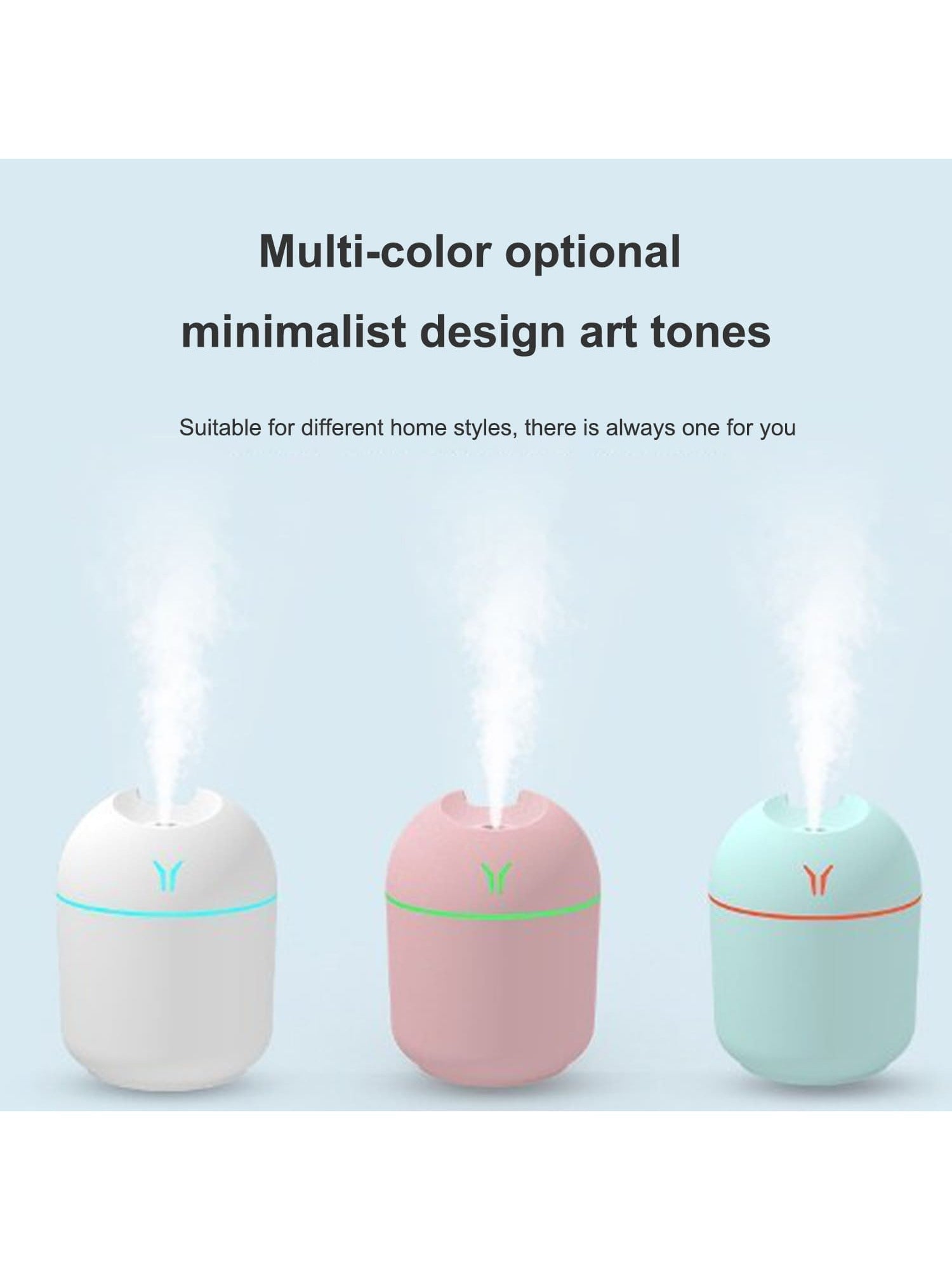 250ml Mini Egg Drop Humidifier Car Fog Home Desktop Air Mute Small Humidifier(The humidifier works only when plugged in)-White-3