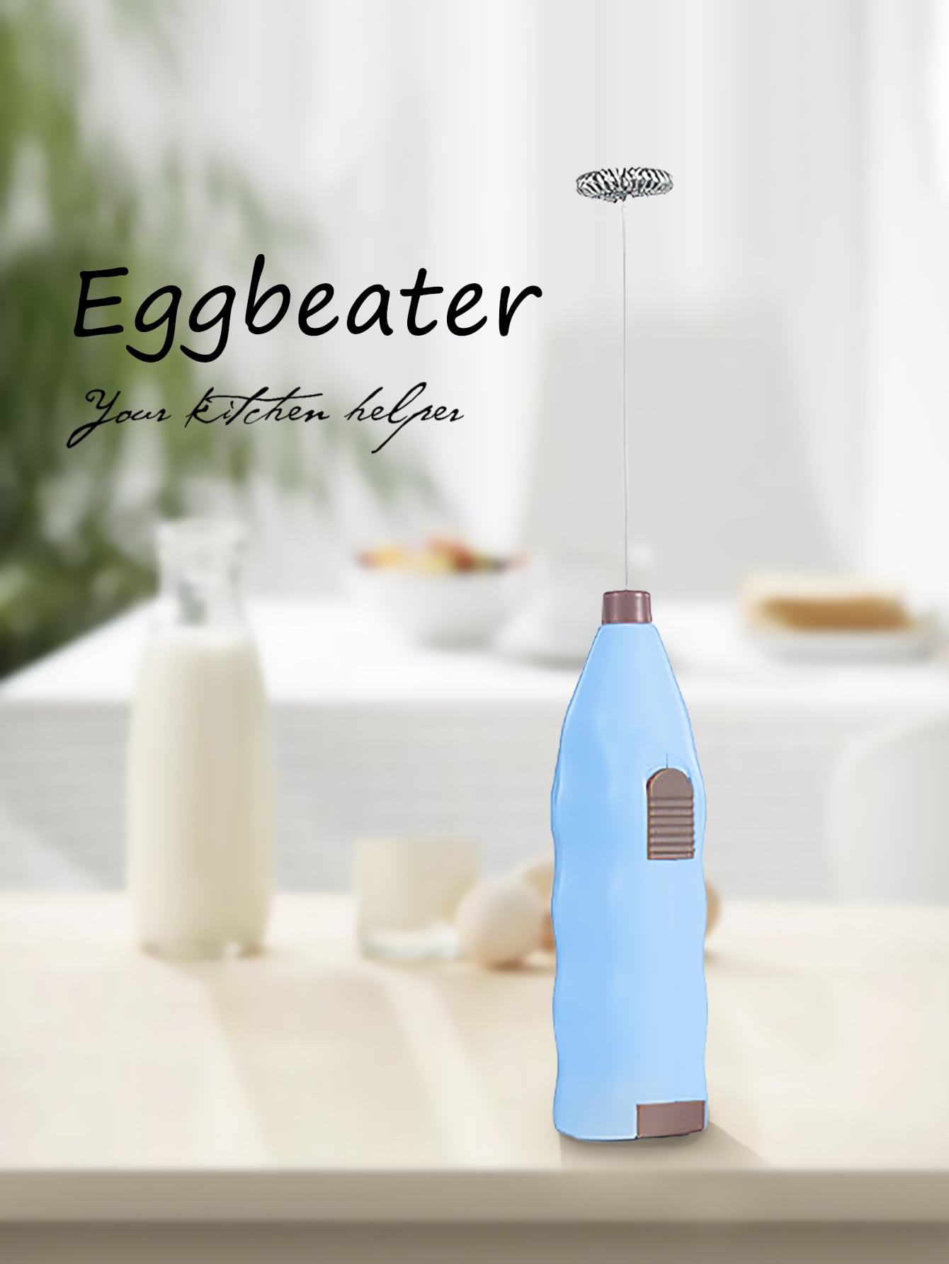 1pc Handheld Electric Egg Beater, Coffee Stirrer, Milk Frother Kitchen  Utensil