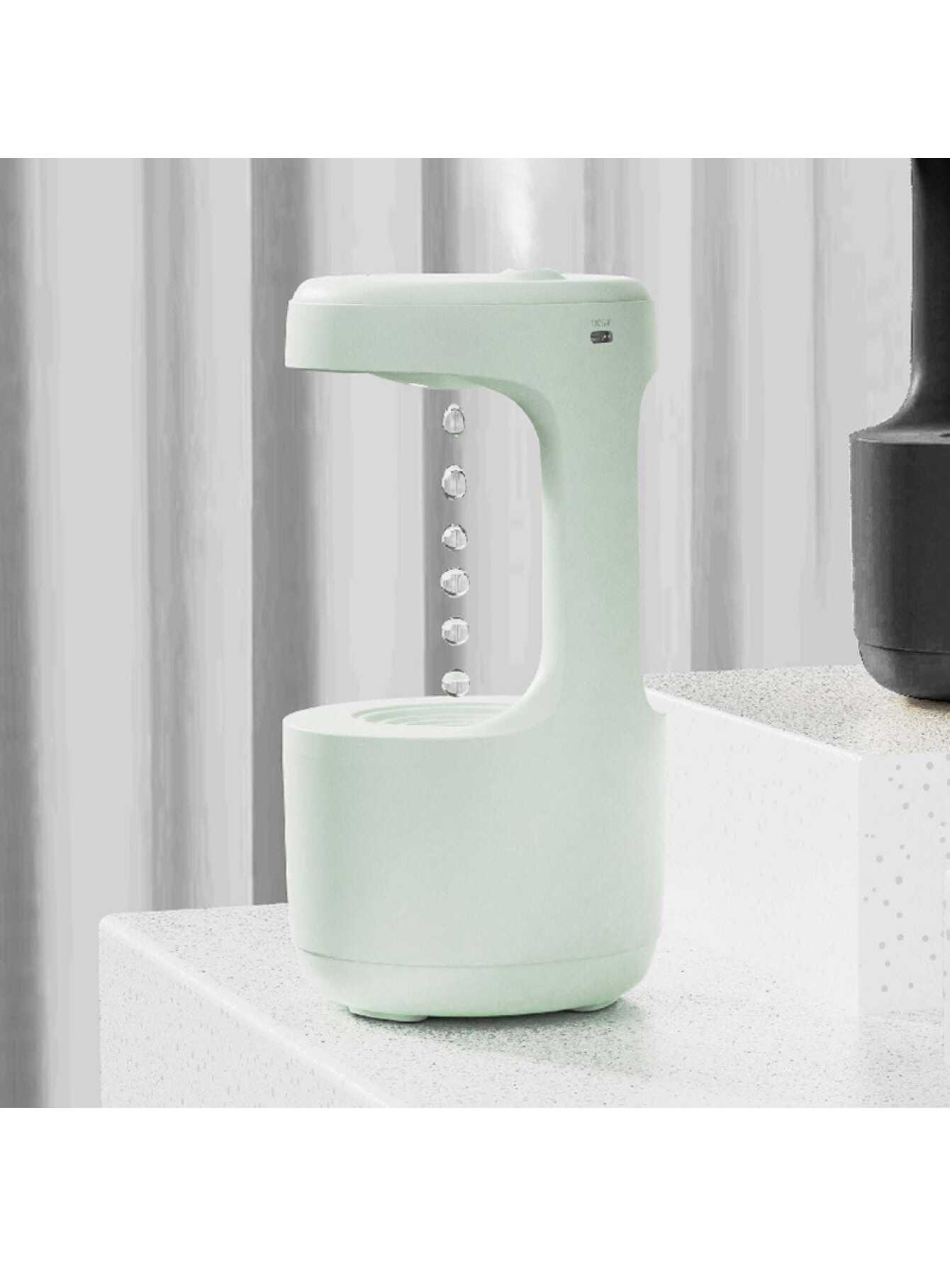 1pc 800ml Usb-powered Aroma Humidifier Lz599-1, With Anti-gravity Water Droplet Backflow Design, Suitable For Home And Office Humidification-light green-1