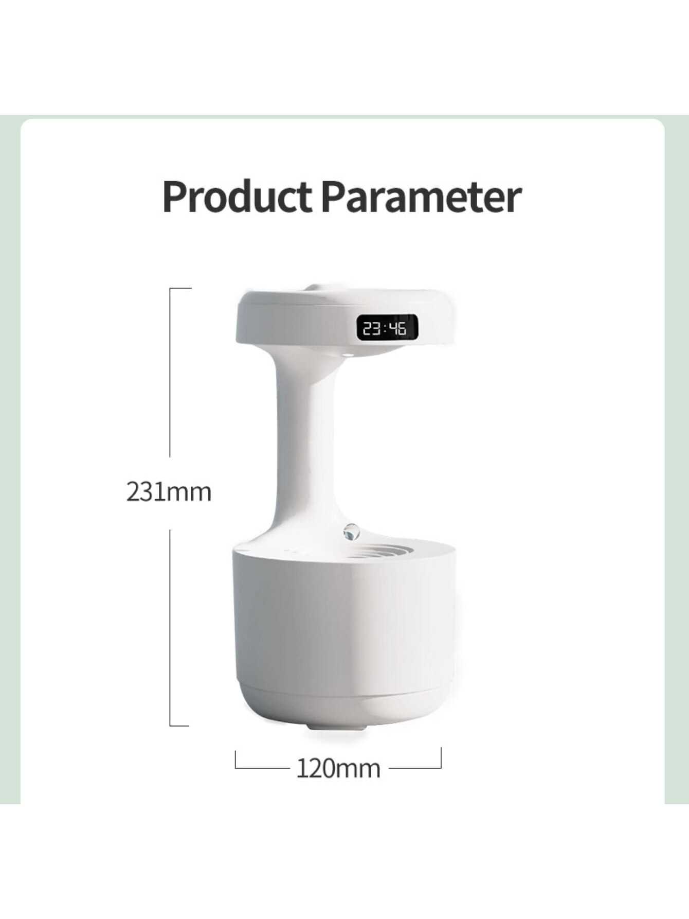 1pc 800ml Usb-powered Aroma Humidifier Lz599-1, With Anti-gravity Water Droplet Backflow Design, Suitable For Home And Office Humidification-light green-9