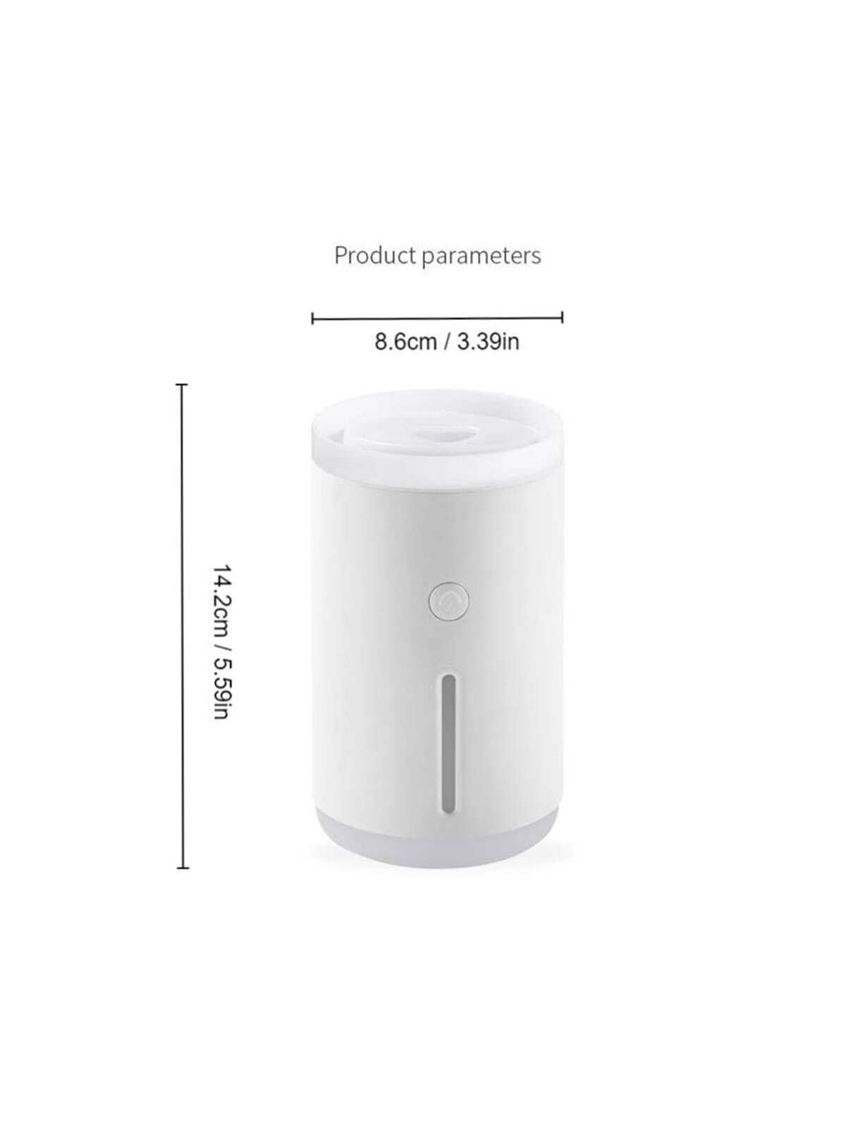 1pc V13 Usb Rechargeable White Color Aroma Humidifier For Home And Car Use, Jellyfish Spray And Direct Spray Modes, 3 Night Light Modes, Suitable For Bedroom Sleep And Car Air Purification-White-7