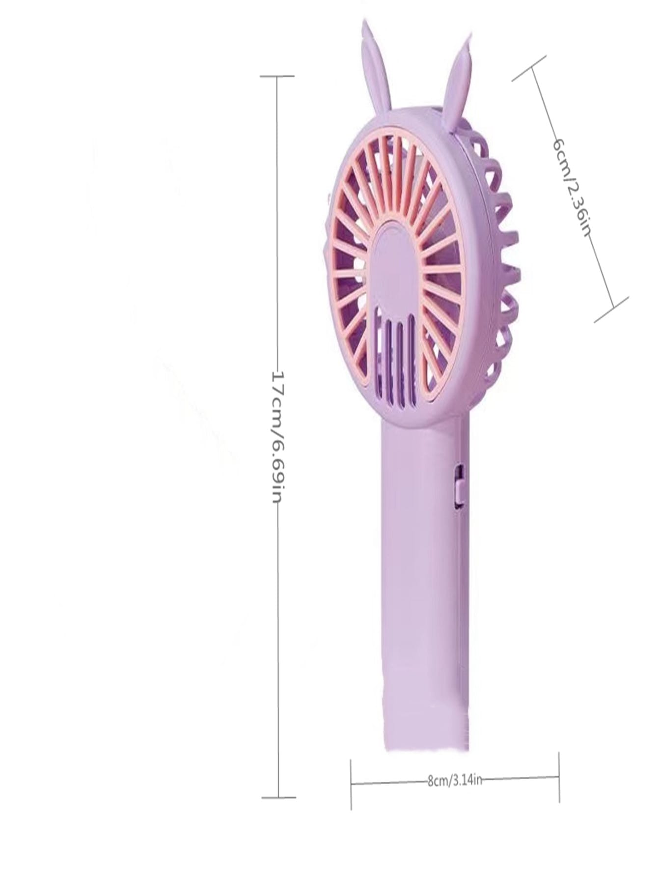 Portable Handheld Electric Fan With High Wind Power For Carrying, Recharging, Camping, Manual Operation, Low Noise-Purple-3