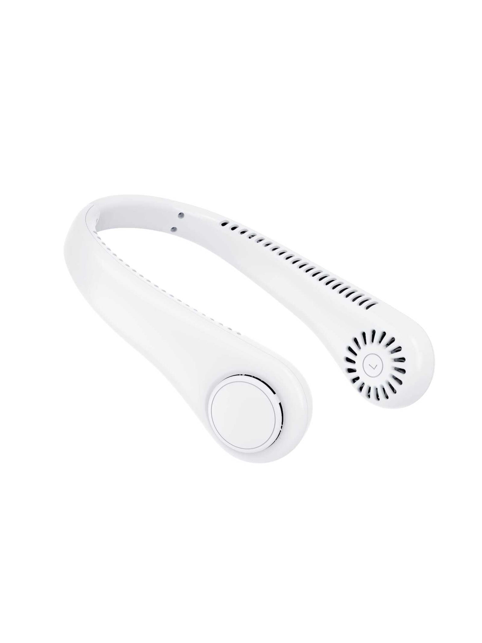 1pc Lazy Neck Hanging Fan, Noiseless Bladeless Fan, Adjustable Silicone Strap, Suitable For Summer Use-White-6