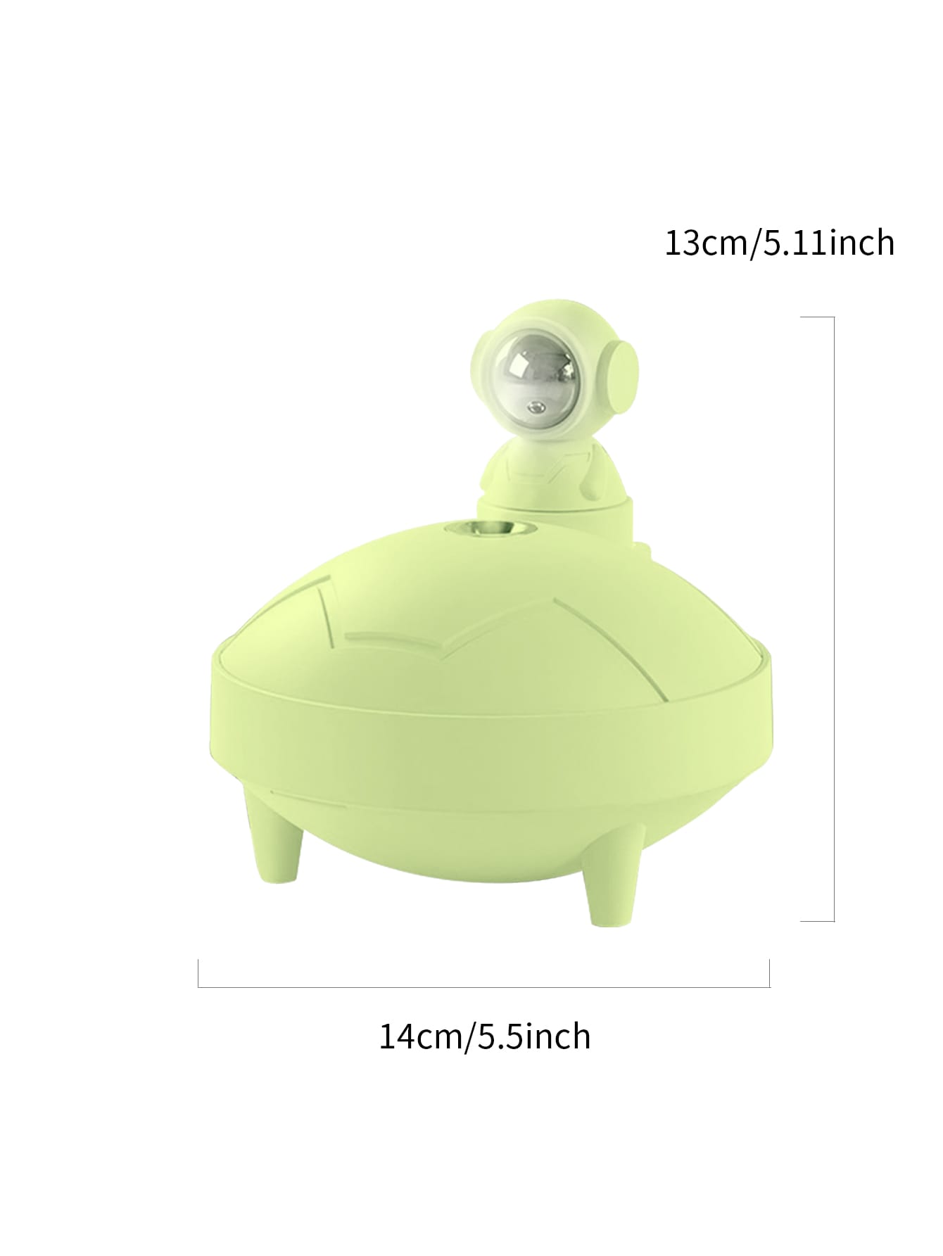 1PC Air Humidifier 290ML Cute Astronaut Space Capsule USB Rechargeable Purifier For Home Office Use Sunset Light Desktop Mist Maker Machine Aromatherapy Water Diffuser-Green-6