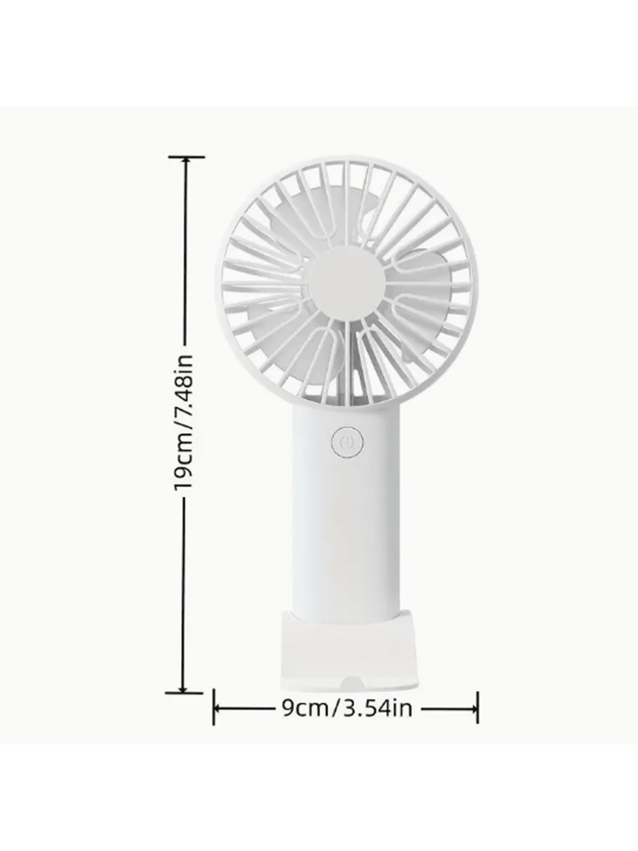 White Portable Mini Fan-White-2