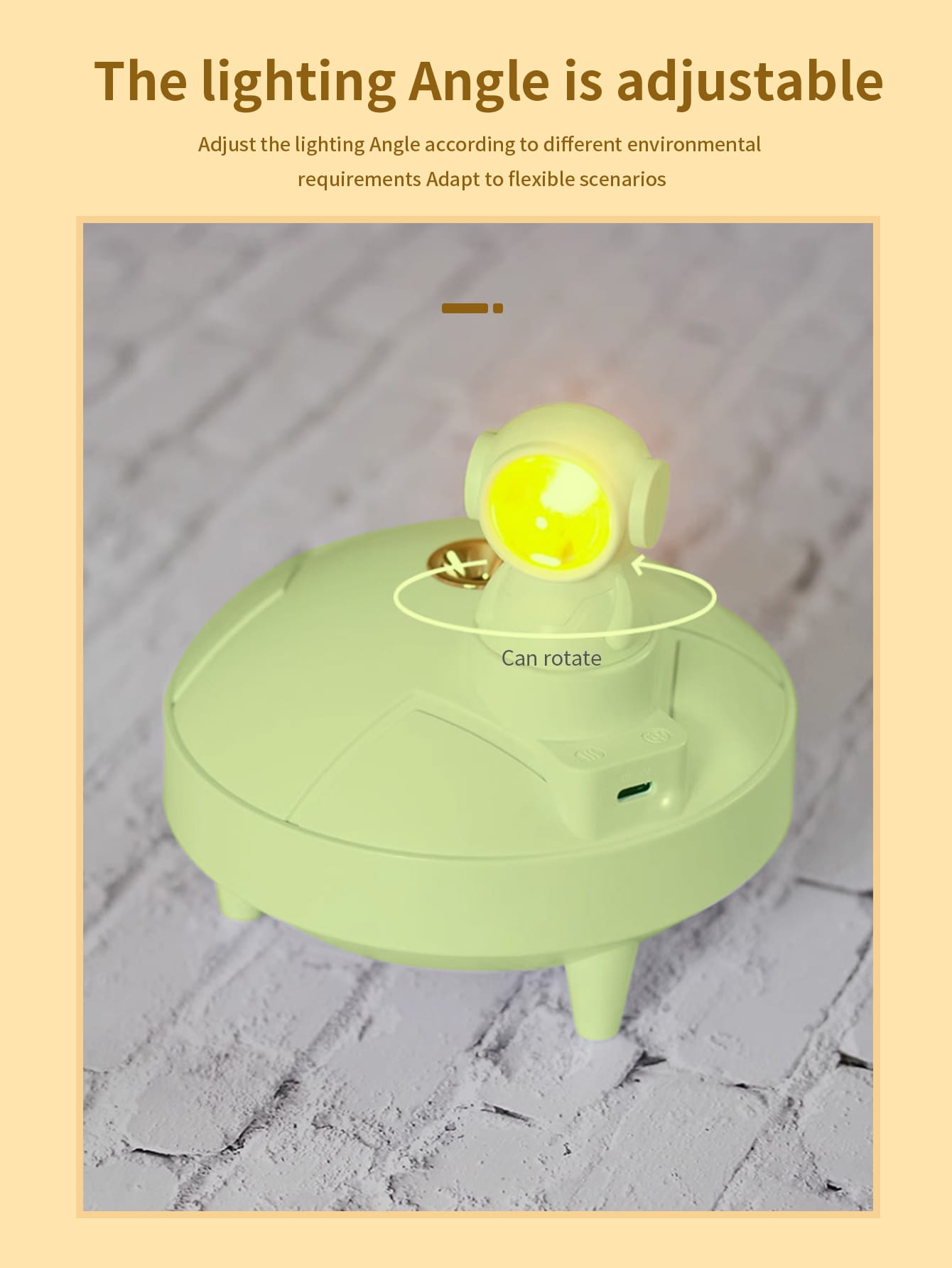 1PC Air Humidifier 290ML Cute Astronaut Space Capsule USB Rechargeable Purifier For Home Office Use Sunset Light Desktop Mist Maker Machine Aromatherapy Water Diffuser-Green-4