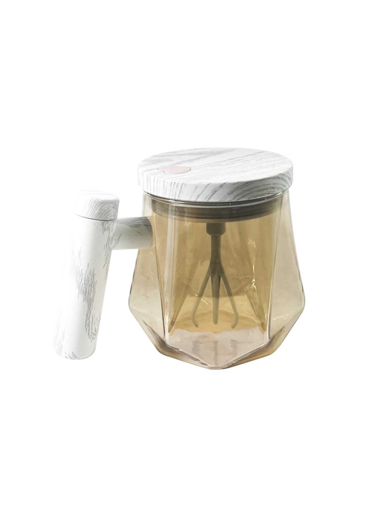 (amber) 1pc 400ml Battery Operated Automatic Stirring Cup, Suitable For Office & Home Use-amber-1