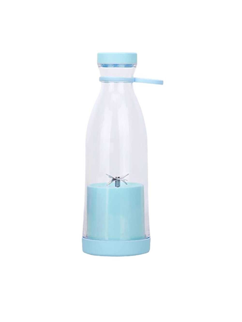 1pc Blue Portable Rechargeable Electric Juice Cup - Bottle Style, 6 Blades, Mini Portable Blender Cup Suitable For Home/office Etc. Rechargeable Portable, Quiet Noise Reduction-Blue-1