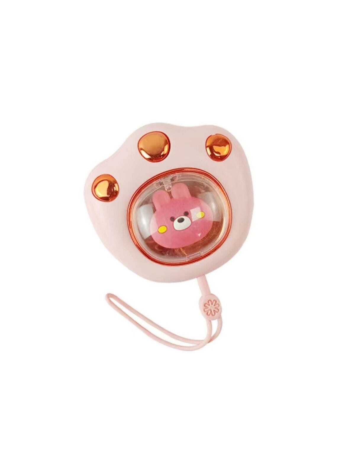1pc Winter Usb Rechargeable Cat Paw Warm Hand Treasure Portable Cartoon Explosion-proof Hand Warmer Pet-Pink-4