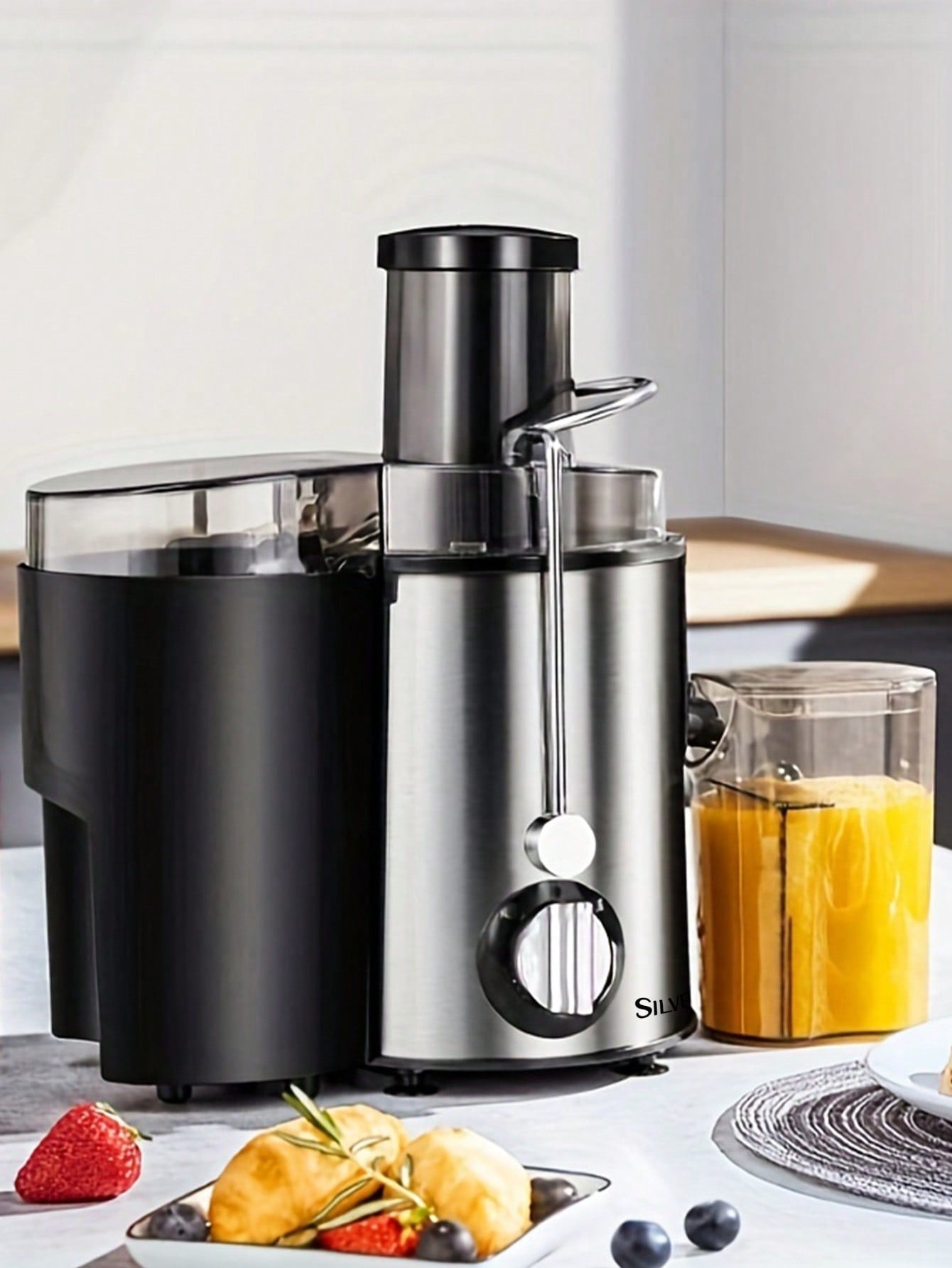 1pc Multifunctional Juicer With Wide Diameter And Separation Function For Automatic Home Use-Metal Primary Color - US Standard-1