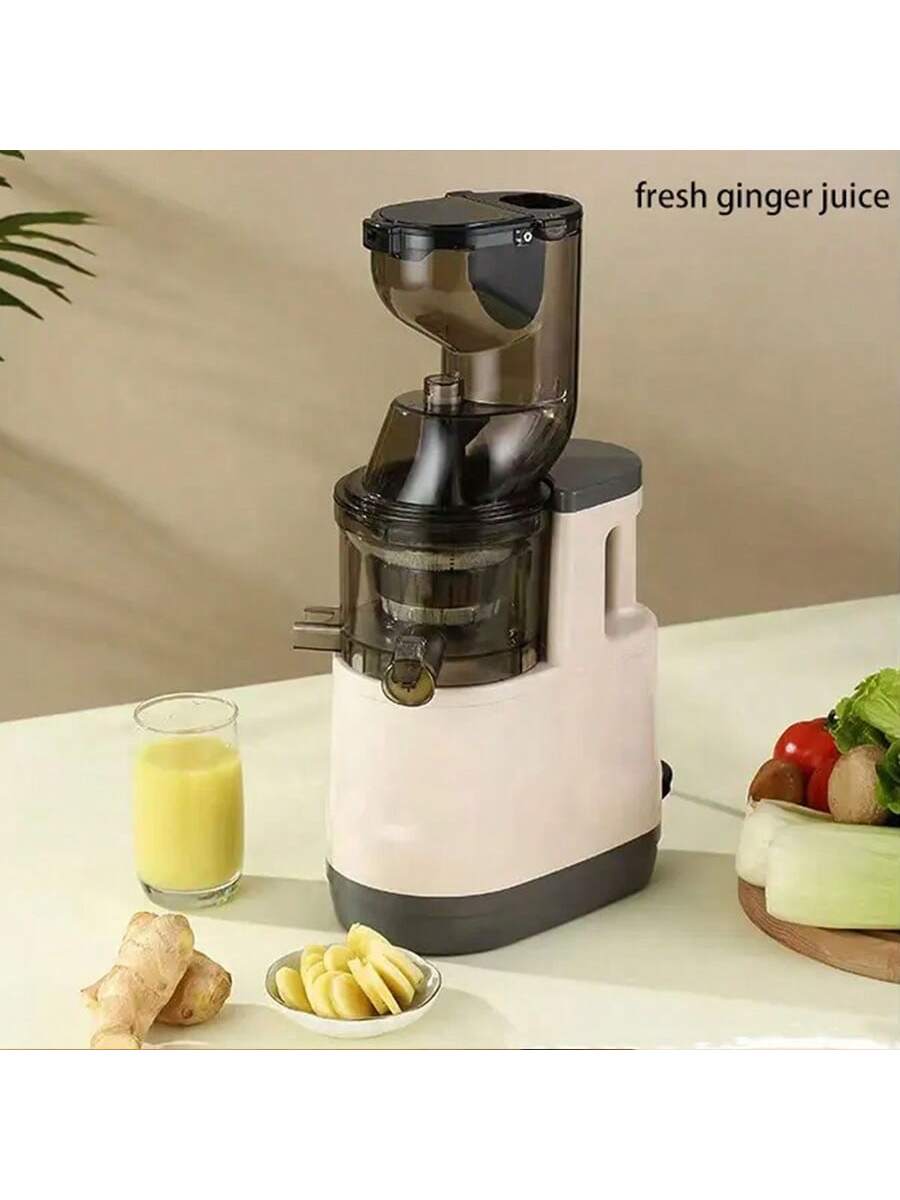Juicer, 500w, 3.5'' Vertical Juicer, For Making Fresh Fruit And Vegetable Juice, With Residue Filtering Net, Separate Juice Outlet And Residue Outlet, Easy To Clean-White-2