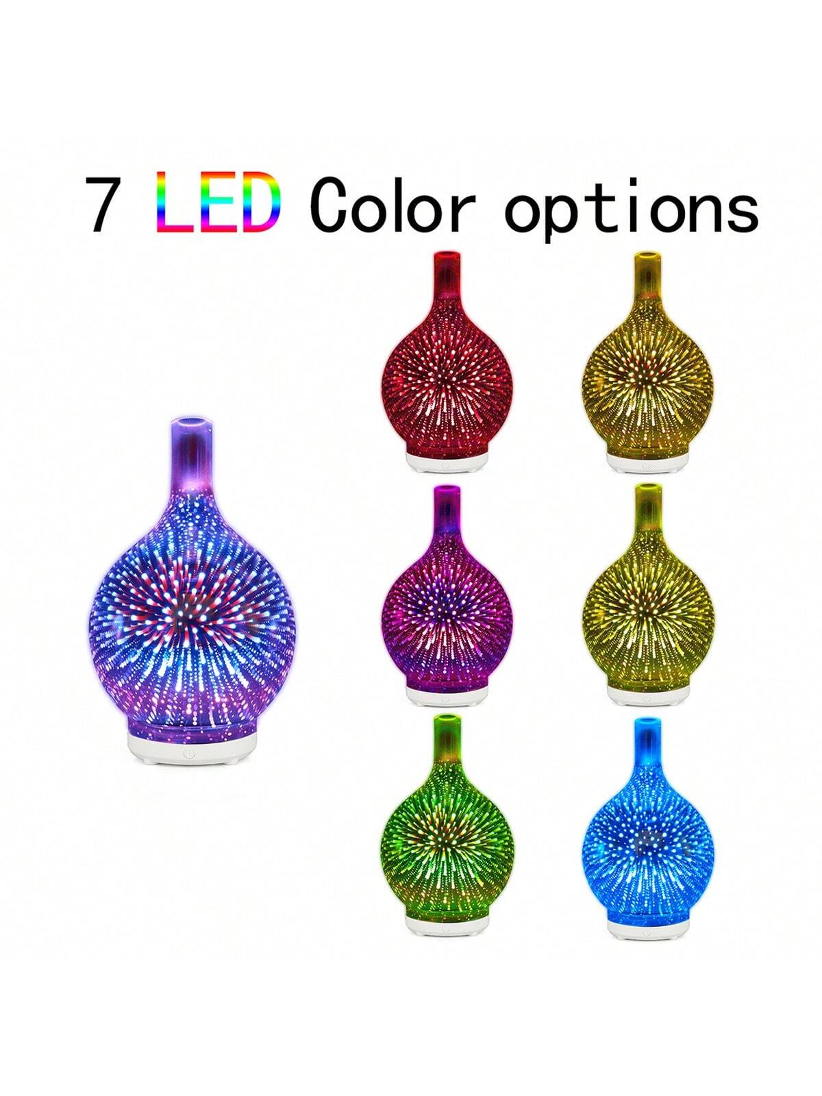 500ml Premium, Essential Oil Diffuser with Remote Control, 5 in 1 Ultrasonic Aromatherapy Fragrant Oil Humidifier Vaporizer, Timer and Auto-Off Safety Switch,Random black and white base.-glass color-1