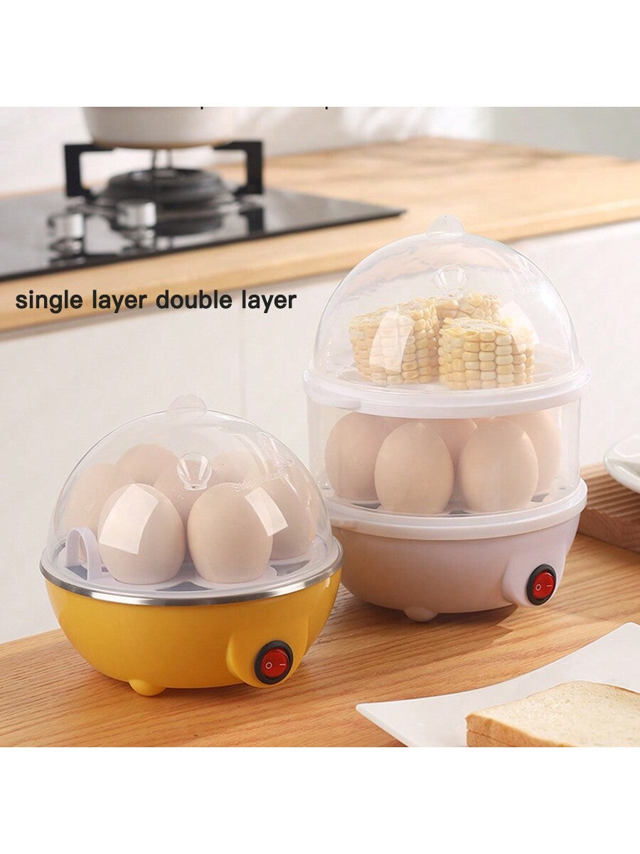 110V Egg Cooker,Electric Egg Boiler,Multi-Function  Double layered 14 Eggs Capacity Auto-off Electric Egg Cooker For Breakfast-White-7