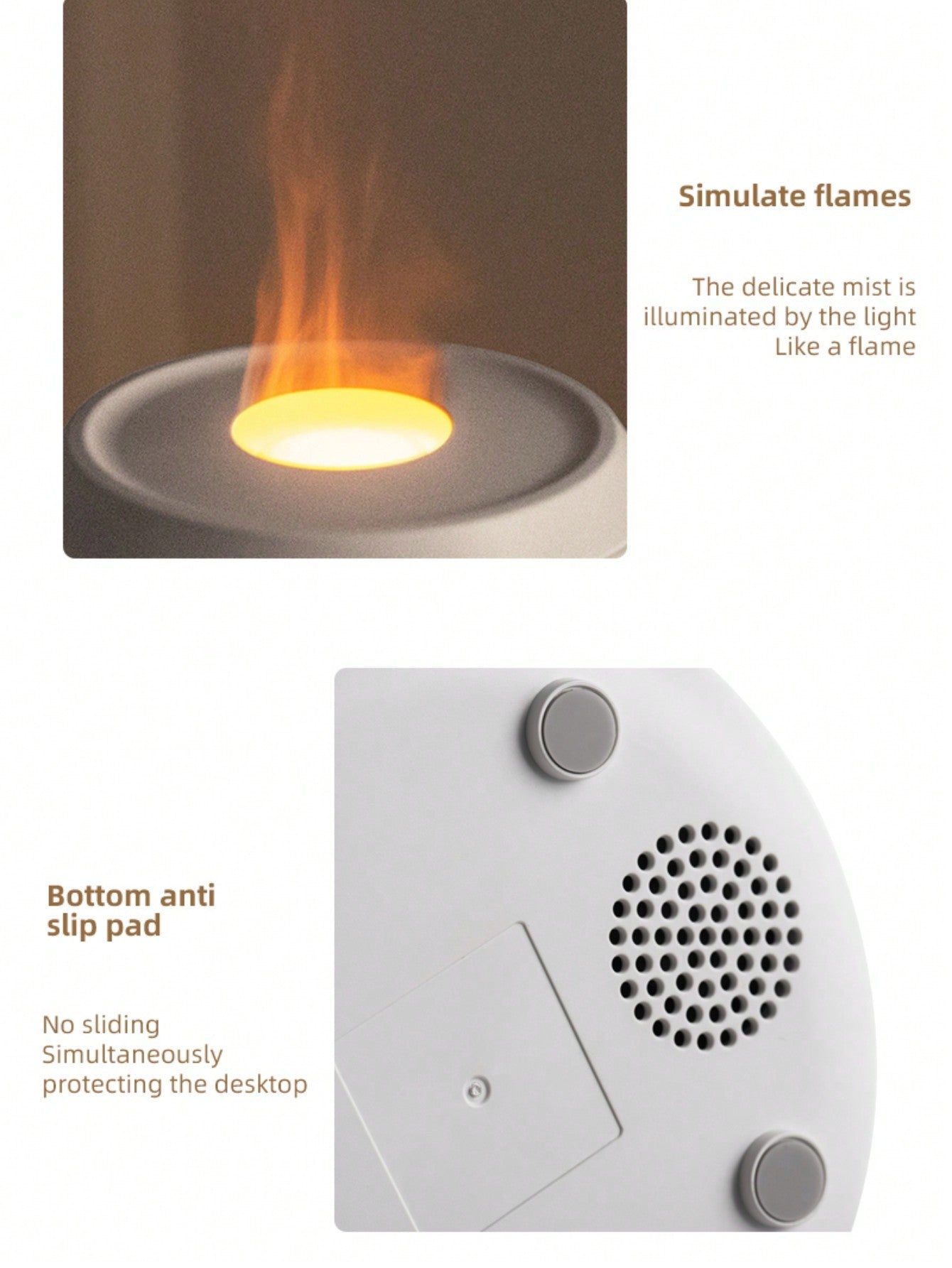 1pc Humidifier,USB Humidifier,Colorful Light Humidifier For Home-White-10
