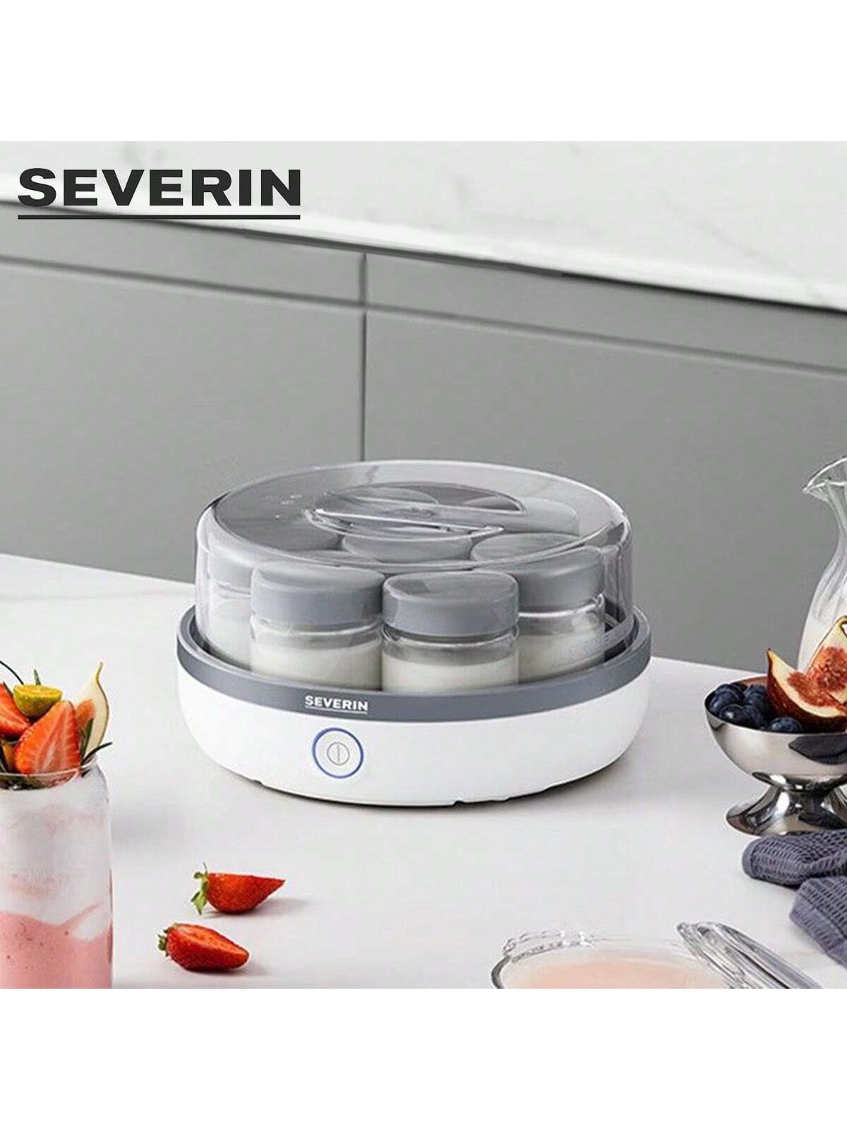 Severin JG3518 Yogurt Maker Healthy Enjoyment with 7 Dispenser Tins-White-1