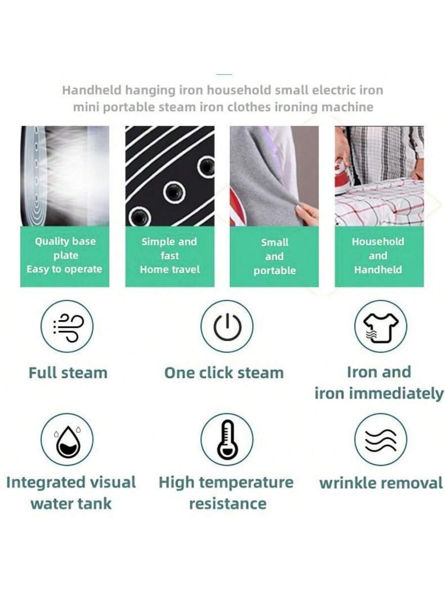 1pc Portable Handheld Steamer Brush For Clothes, Mini Professional Garment Steamer For Offices, Home & Travel, Effective For Removing Wrinkles--8