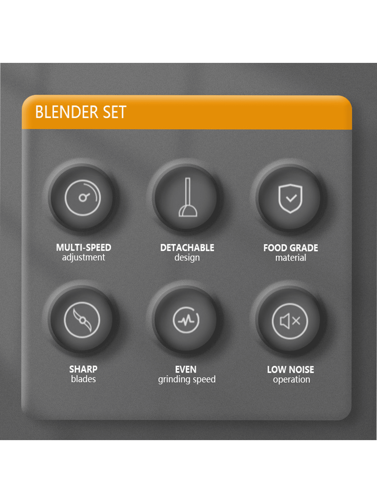 1pc 4-in-1 Handheld Blender Set Multifunctional Kitchen Food Processor, Suitable For Home Use-Black-4