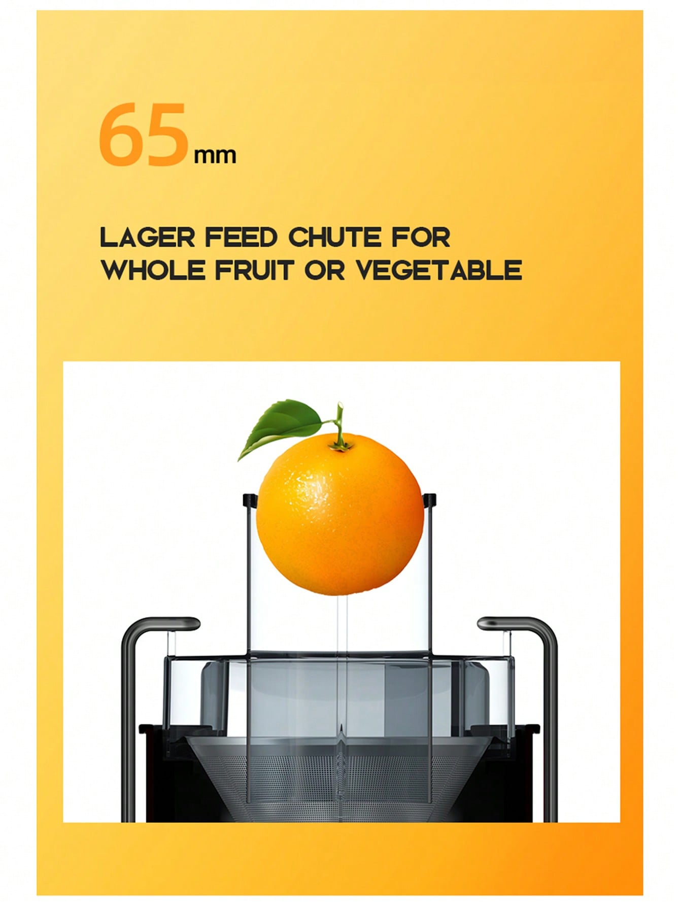 1pc Uk Standard Easy-clean Juicer, Pulp Separation Design, 400w High Power, 65cm Wide Feeder Chute, 450ml Juice Cup, Free Cleaning Brush Included--6