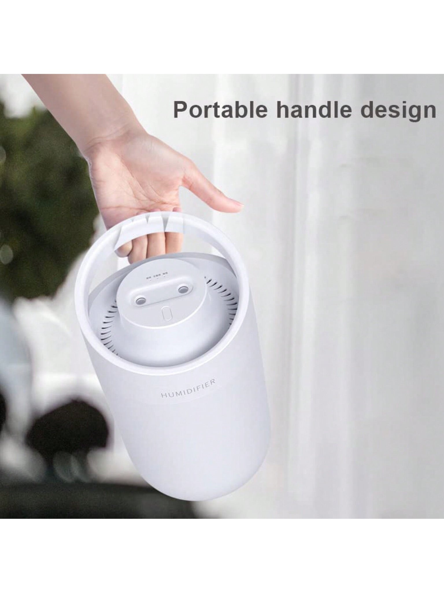 1pc Usb Plug 3000ml Large Capacity Double Nozzle Humidifier X11, Directly Add Water From The Top, Suitable For Room, Plant Room-White-6