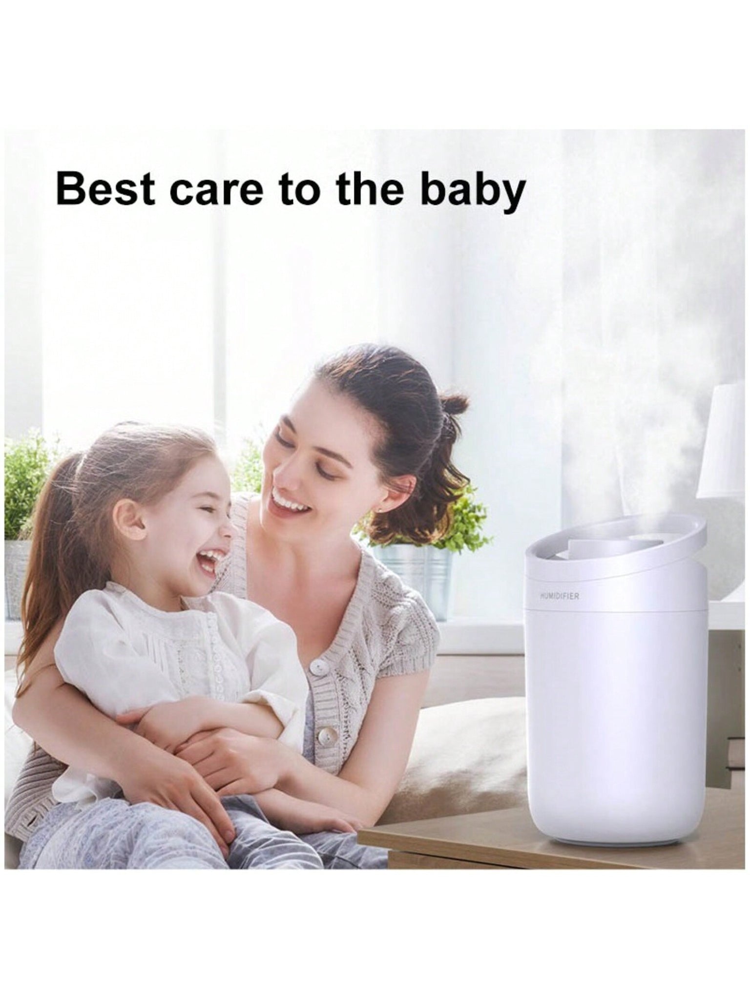 1pc Usb Plug 3000ml Large Capacity Double Nozzle Humidifier X11, Directly Add Water From The Top, Suitable For Room, Plant Room-White-8