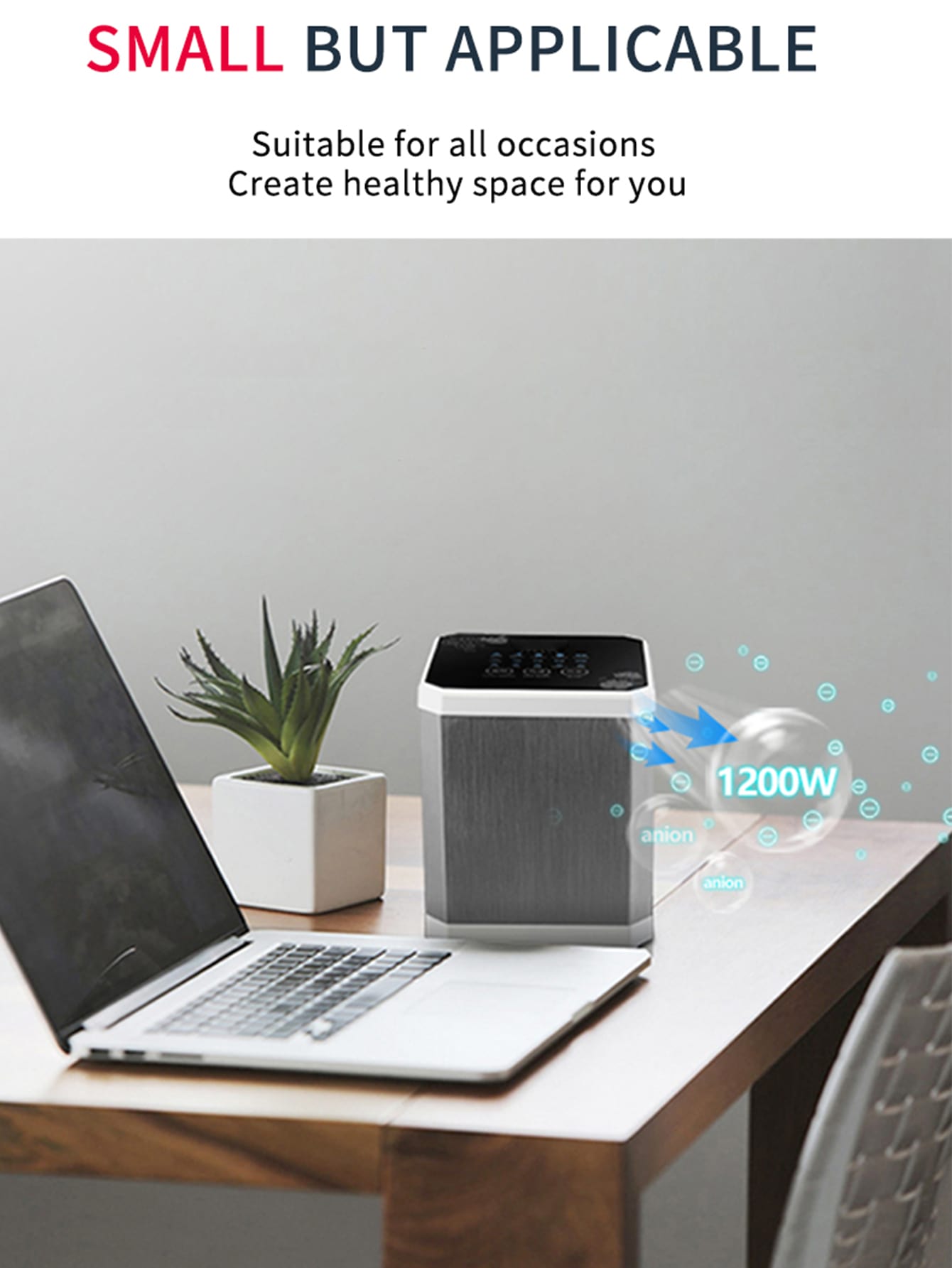 1pc Desktop Air Purifier For Home, Eliminate Formaldehyde, Dust, Odor, Ideal For Office--2