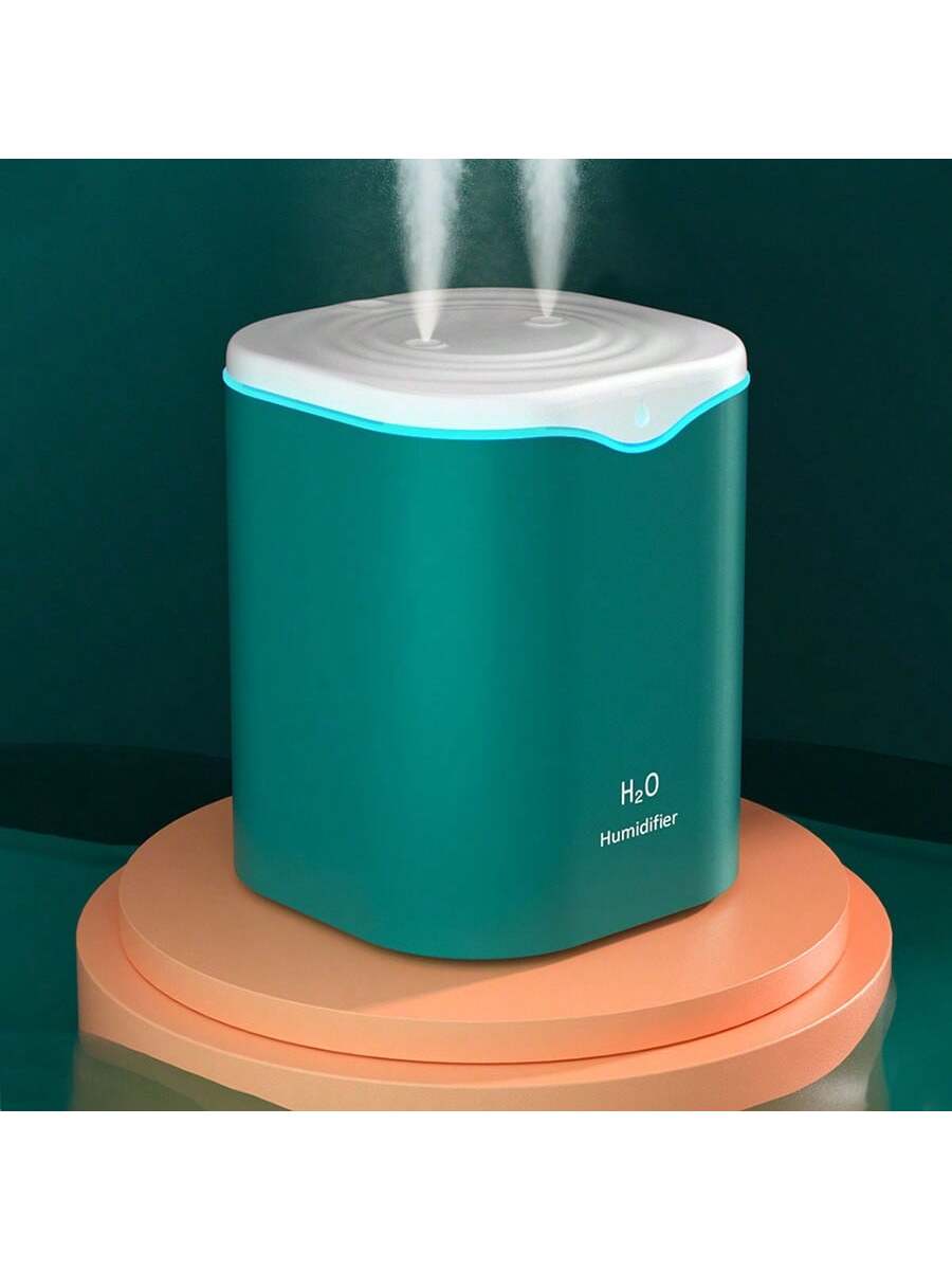 New Usb Double Spout Humidifier Household Silent Air Atomizer Office Desktop Large Capacity Humidifier-Green-4