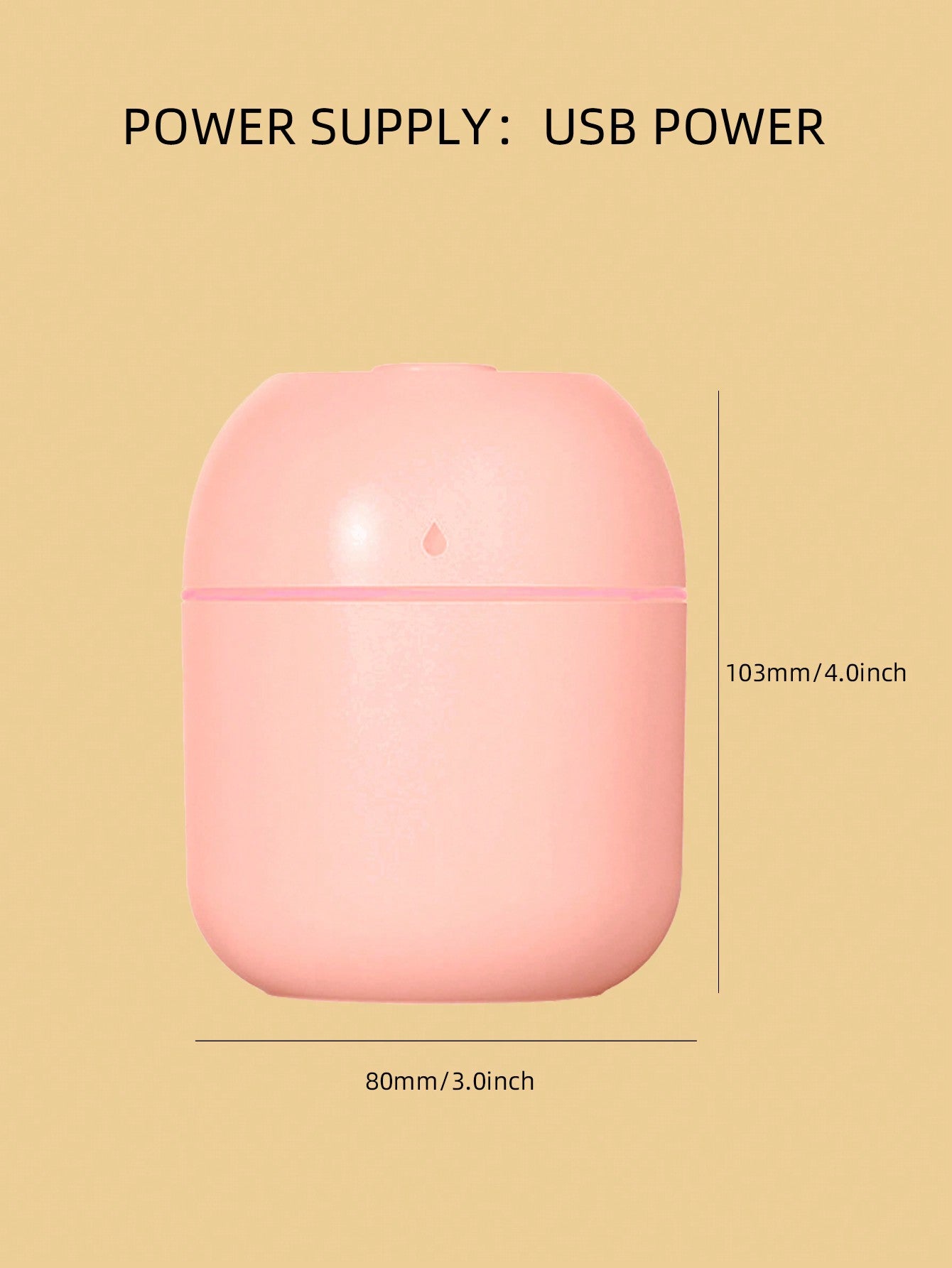 1pc Pink 220ml Mini Single Spray Desktop Humidifier-Pink-4