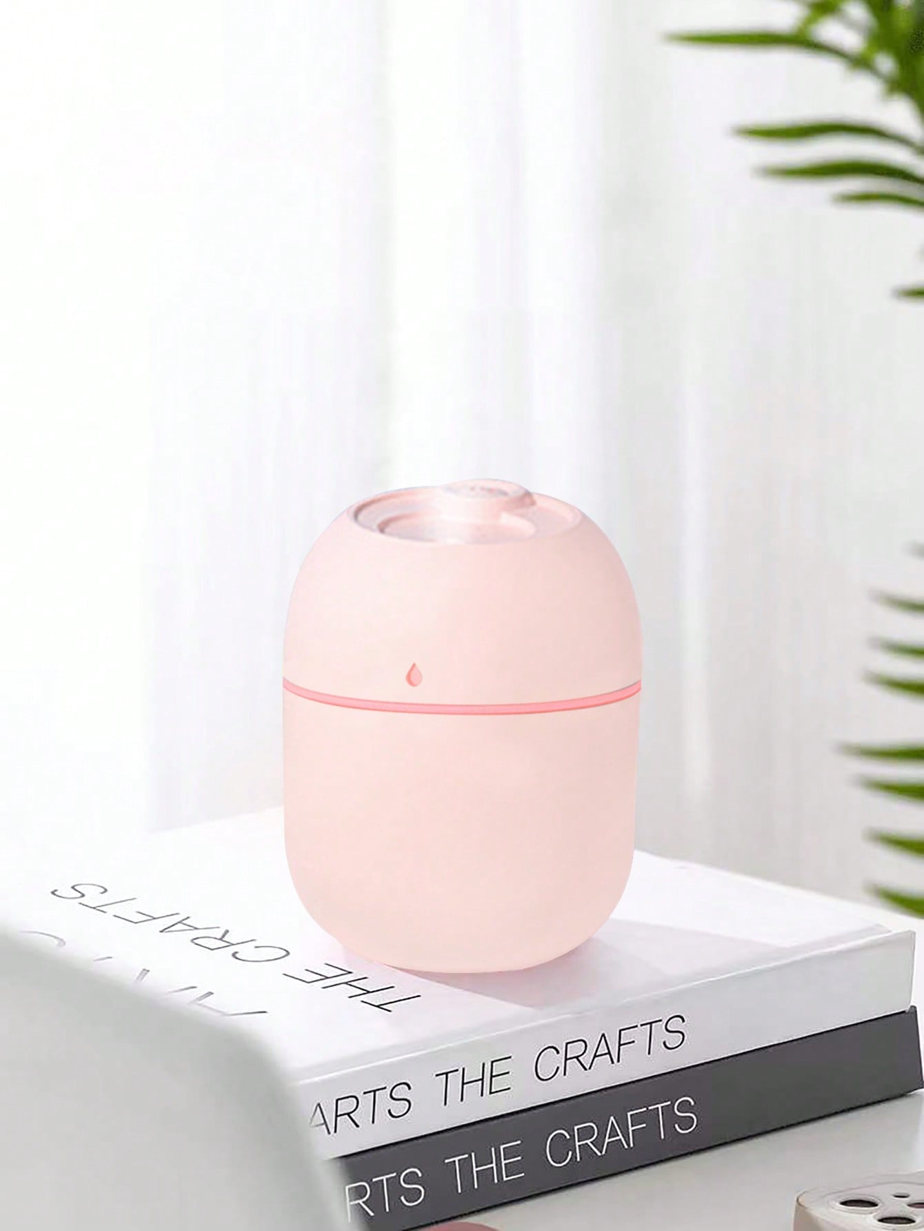1pc Pink 220ml Mini Single Spray Desktop Humidifier-Pink-1