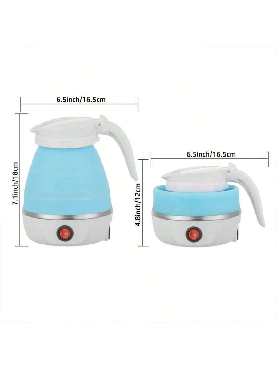 Foldable Electric Kettle, 400w Portable Travel Size, Mini Electric Water Kettle For Home And Business Trip-Blue-7