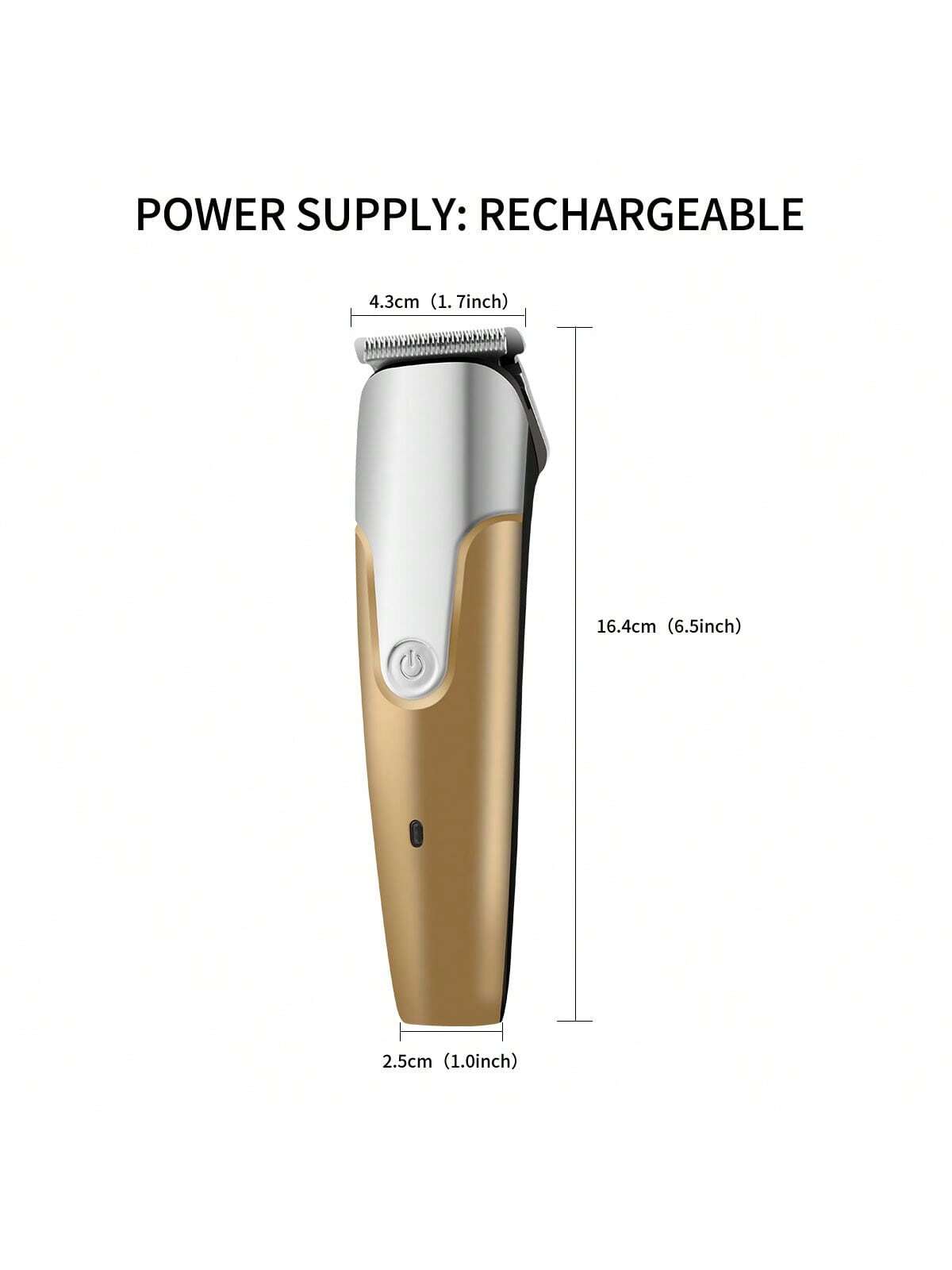 Professional Hair Clippers Cordless Barber Shavers Rechargeable Hair Cutting Kit with 2 Comb Guides-Gold-4