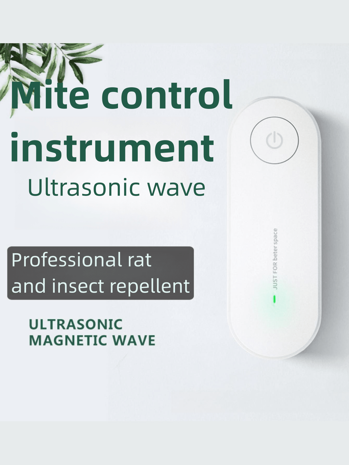 1pc Small Portable Smart Electronic Dust Mite Repellent And Insect Killer, Multi-functional For Dust Mites, Rats, Mosquitoes And Various Crawling Insects, Ideal For Home Living Room And Bedroom-White-1