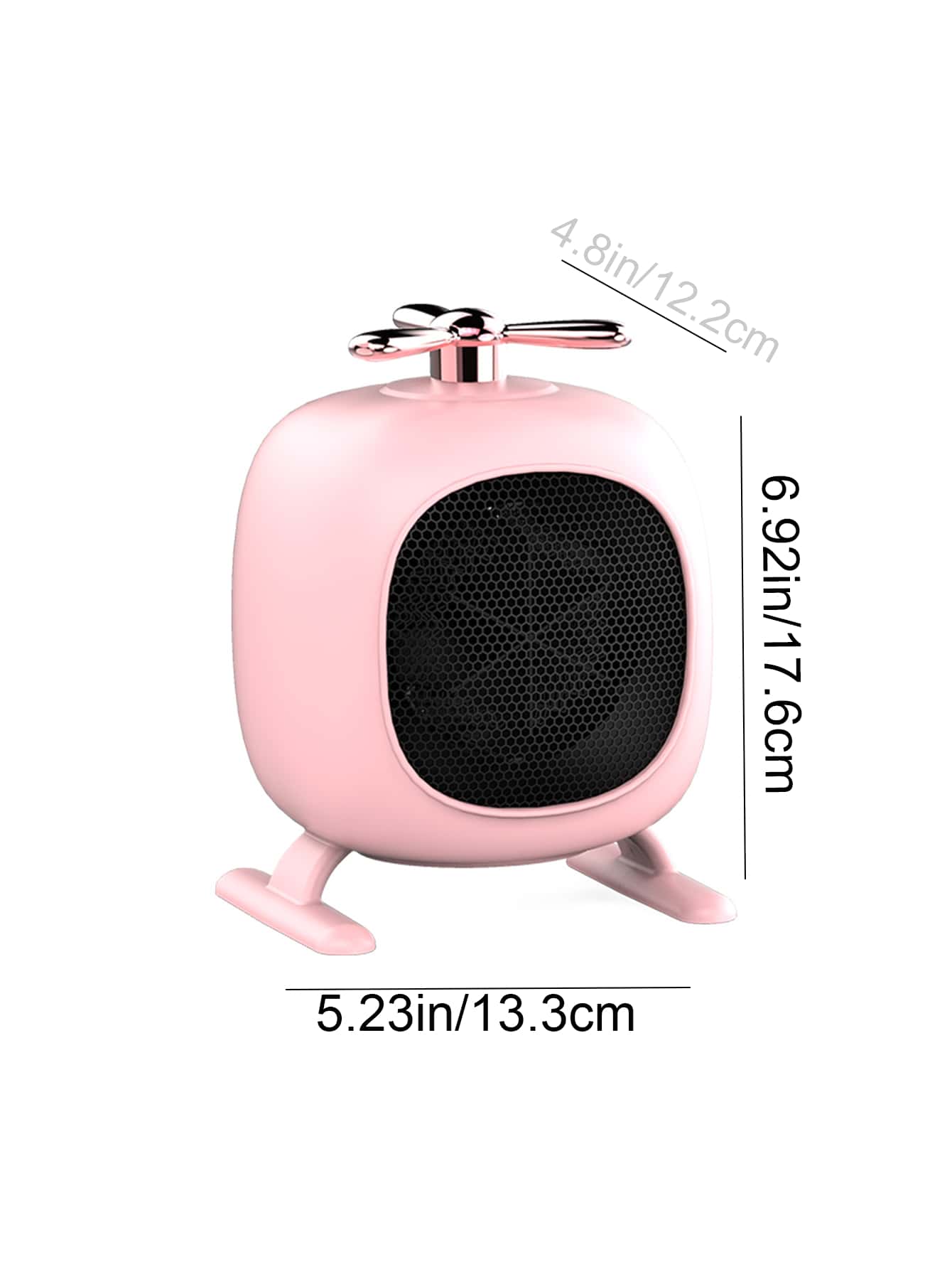 1pc Pink Desktop Electric Heater (us Standard), Small Size For Home-pink American gauge-11
