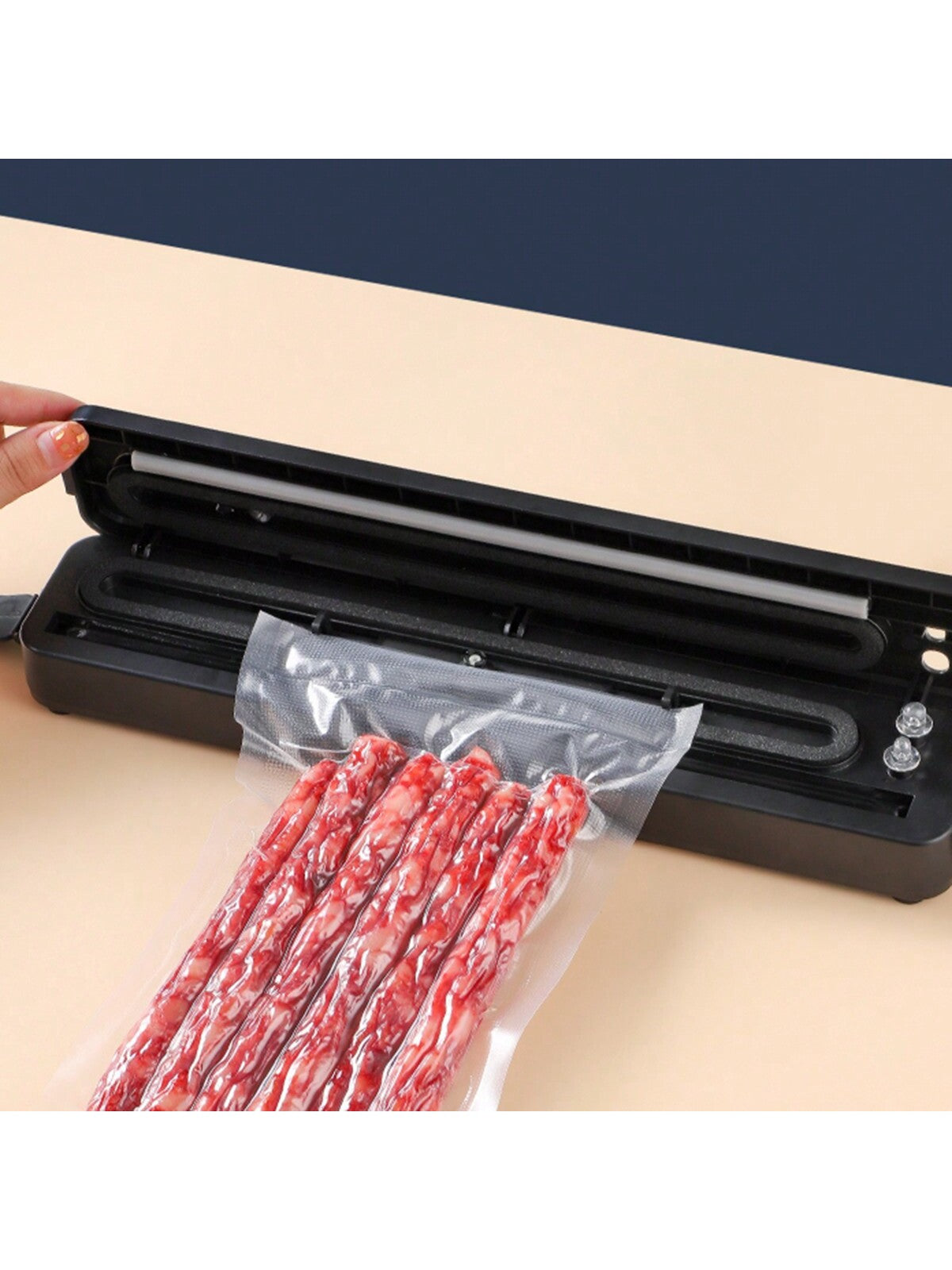Mini Household Vacuum Sealer Machine For Food Packaging, Fully Automatic Wet & Dry Dual-purpose Sealing Equipment-Black-5