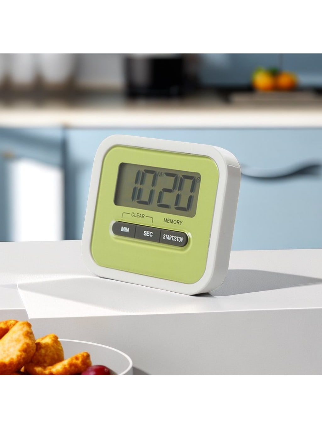 1pc Green Fashionable Electronic Countdown Timer 99 Minutes 59 Seconds/kitchen Timer/reminder/chronometer-Green-2