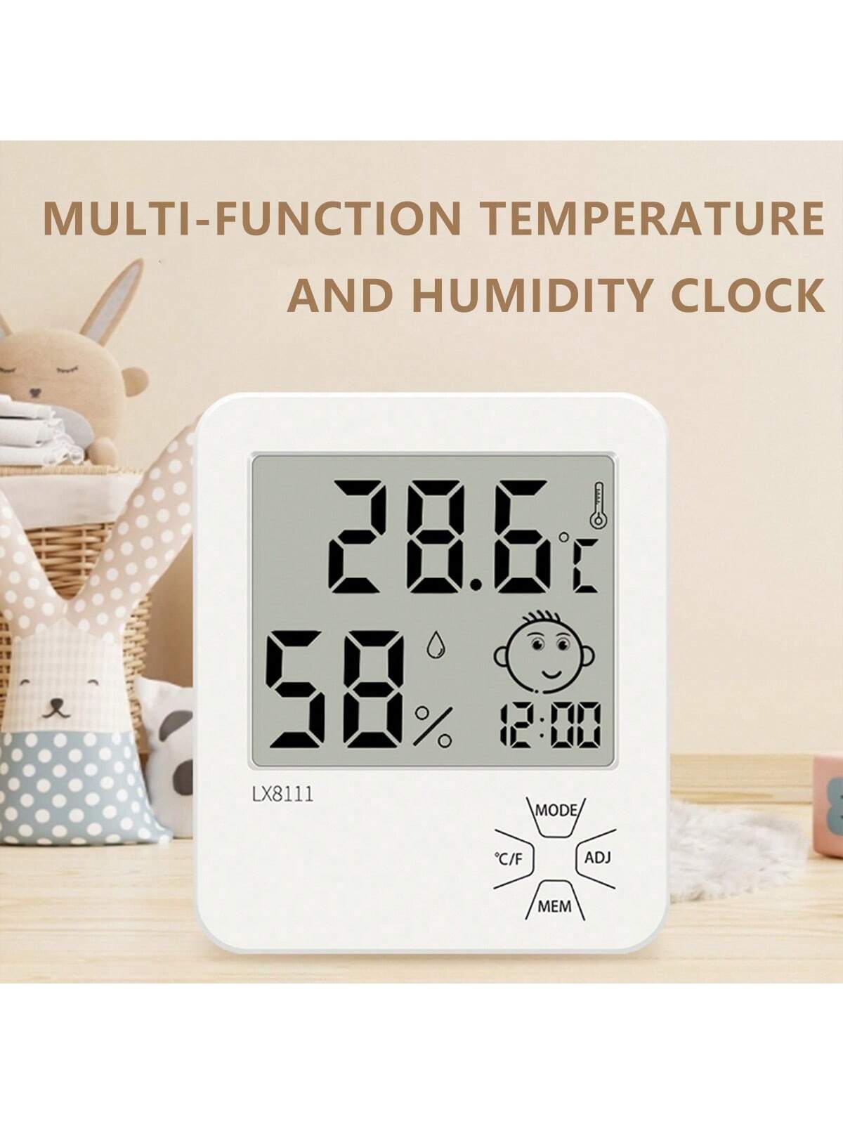 Digital Hygrometer Indoor Thermometer Humidity Meter Room Thermometer with  5s Fast Refresh Accurate Temperature Humidity Monitor for Home, Bedroom,  Office, Greenhouse, Cellar (White glowing style)