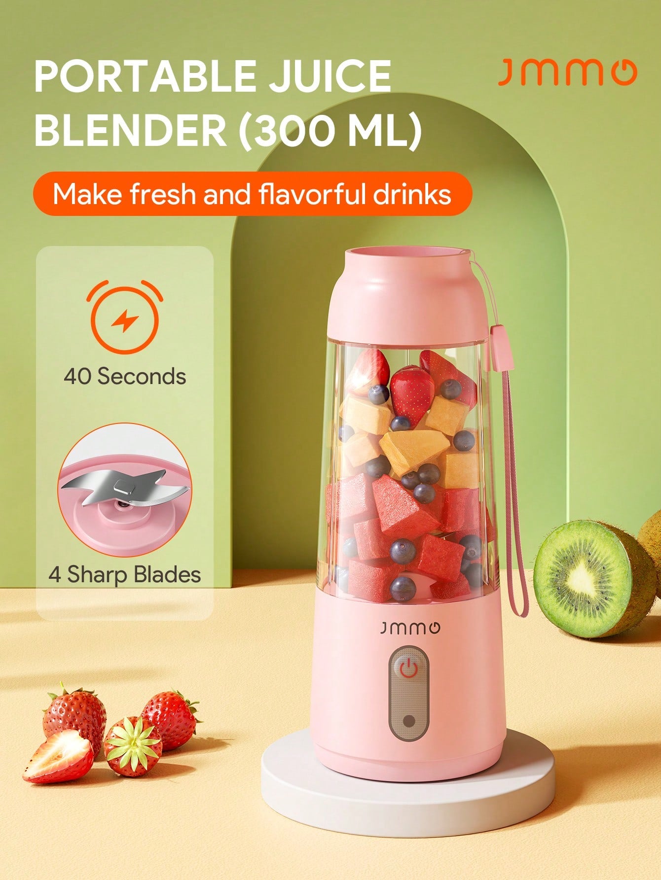 Portable Blender, Personal Size Blender for Smoothies and Shakes,USB  Rechargeable Mini Blender Fresh Juicer Cup with Stronger Motor Household  Fruit