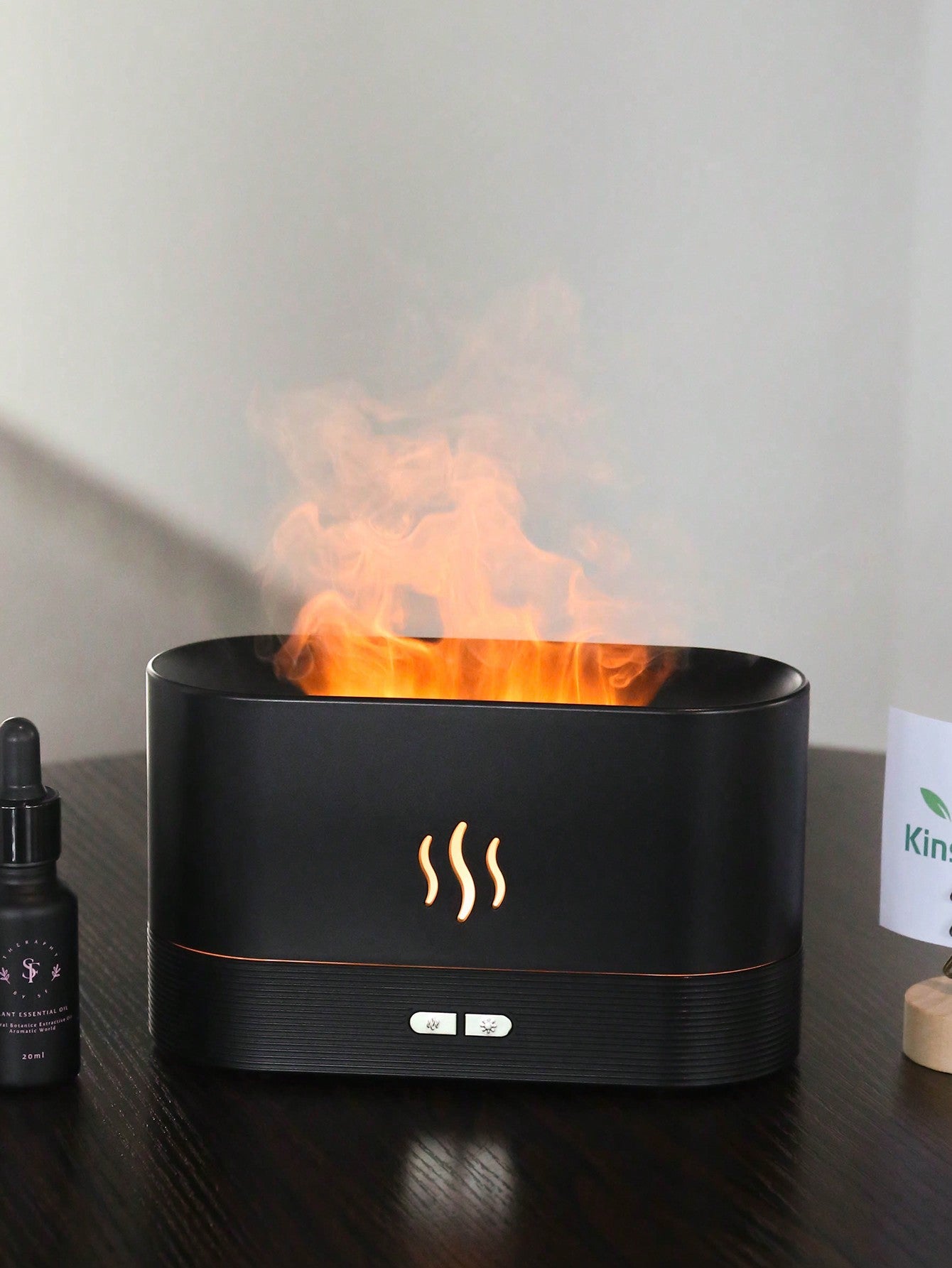 Realistic Flame Humidifier Aroma Essential Oil Diffuser 180ml
