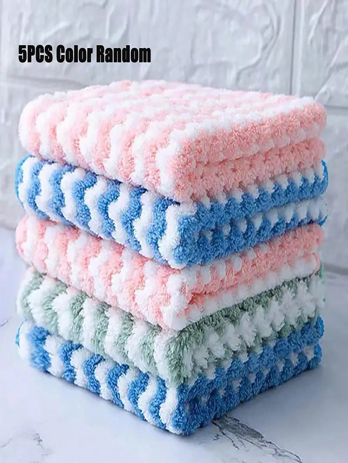 6pcs Random Color Kitchen Towel And Dishcloth Set, Dish Towel For Washing  Dish, Dish Rag For Everyday Cooking Baking