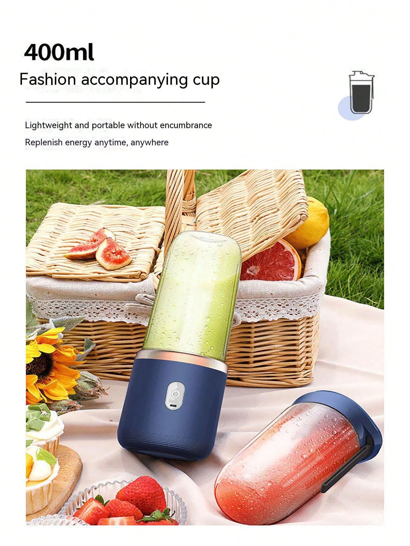 1pc Hilton Slow Juicer Juice Extractor Portable Small Fruit Juicer 50rpm  Mini Electric Juicer 150W Slow Chewing Blender GOLD