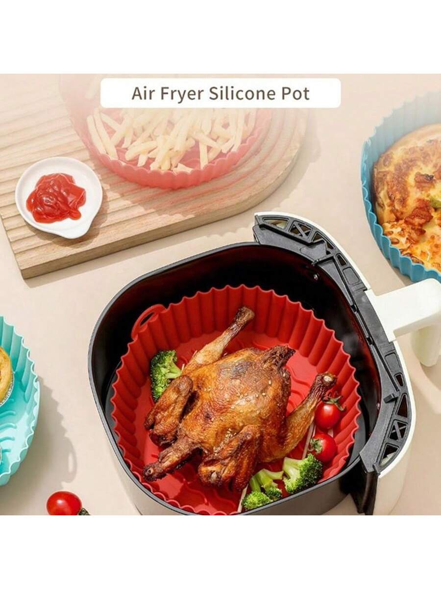 Large Silicone Air Fryer Liner, Square Air Fryer Liners Pot For