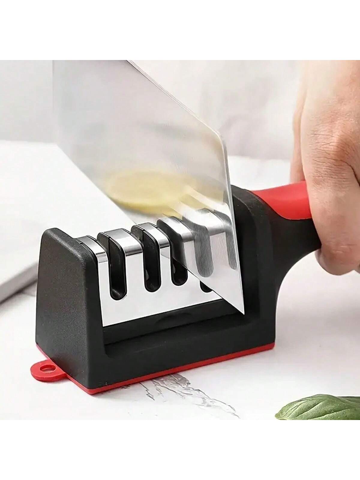 4-Level Multifunctional Kitchen Knife Sharpener - Stainless Steel  Sharpening Machine For Perfectly Sharpened Blades