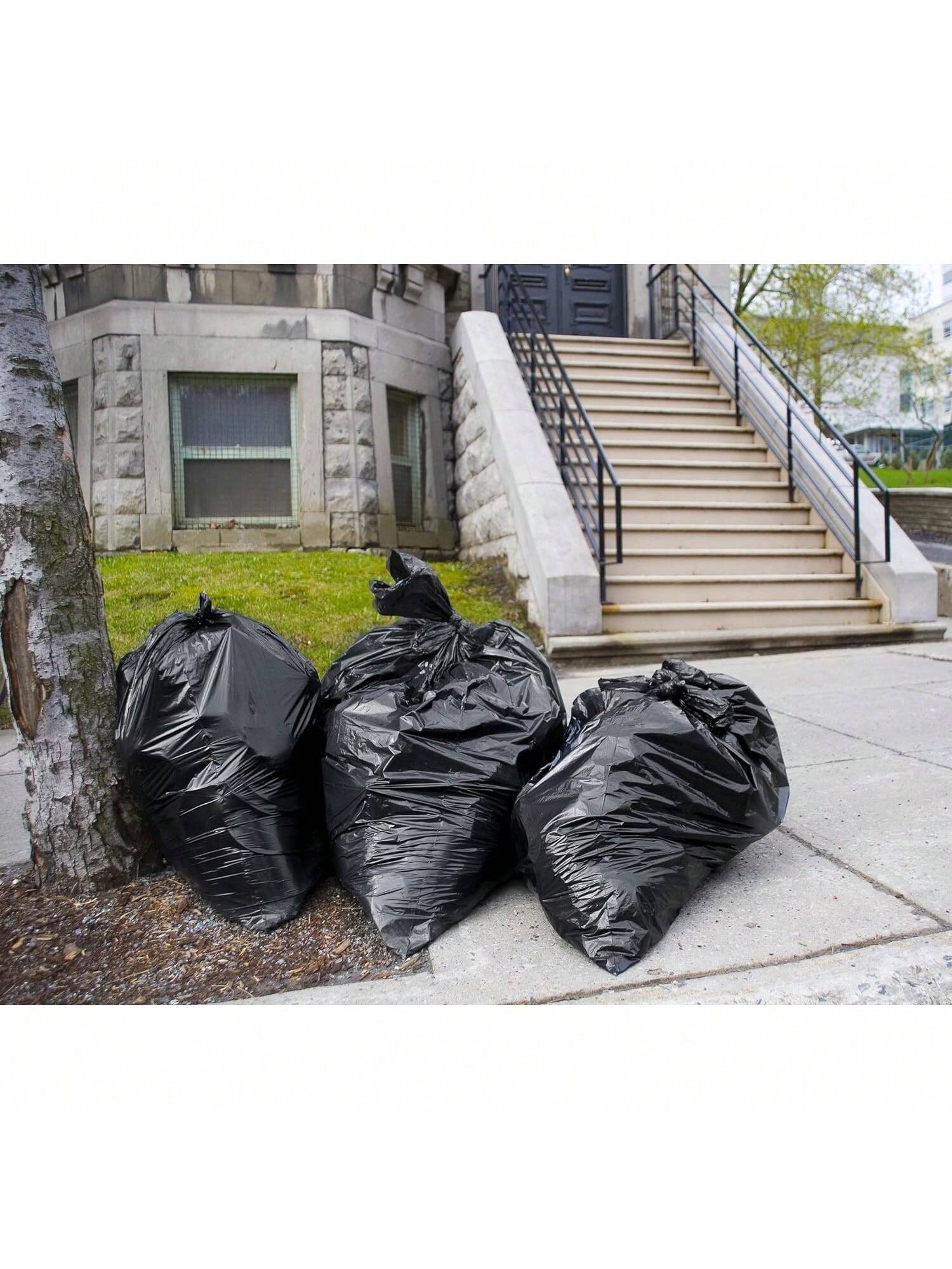 95 Gallon Trash Bags (Huge 50 Bags W/Ties) 95-96 Gallon Trash Bags Large