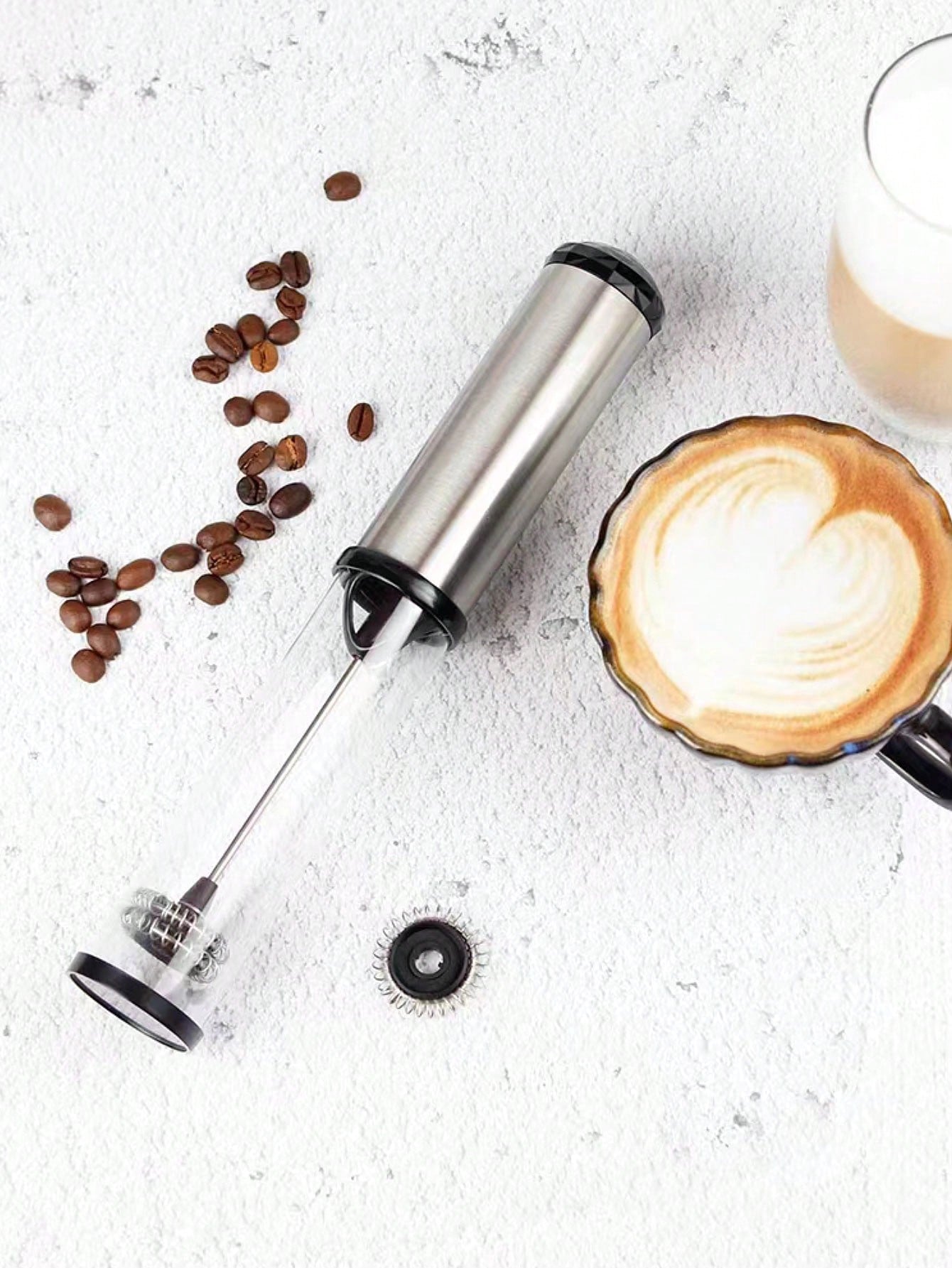 1pc Handheld Electric Milk Frother, Household Baking & Coffee Mixer, Small  Milk Foam Maker