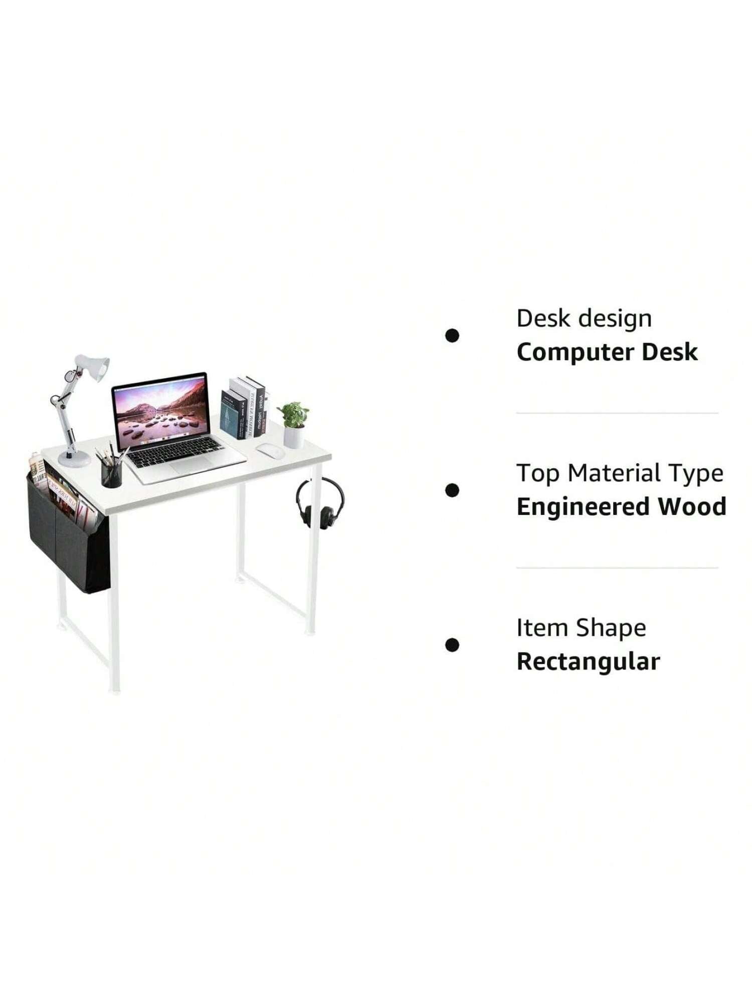 Homehours White Computer Desk - Small Student Kids Study Writing Table –  vacpi