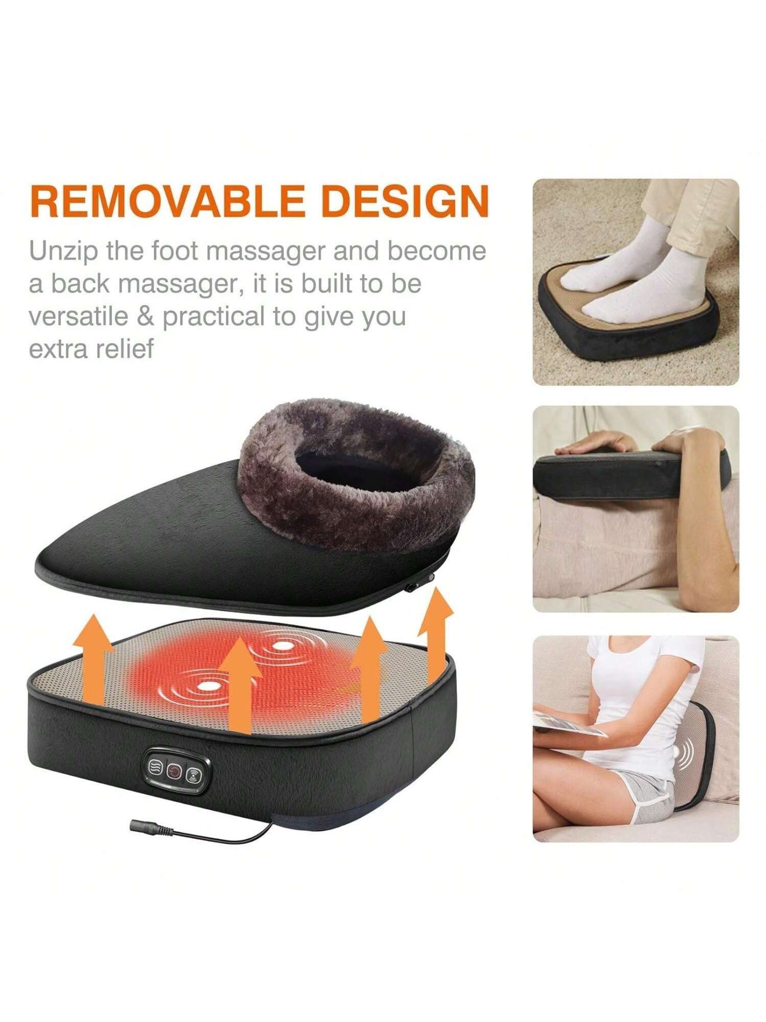 Snailax Massage Mat with 10 Vibrating Motors and 4 Therapy Heating pad Full  Body Massager Cushion for Relieving Back Lumbar Leg