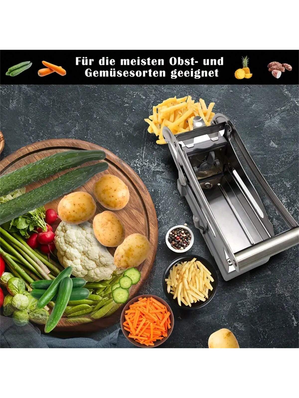 1pc Stainless Steel Potato Cutter