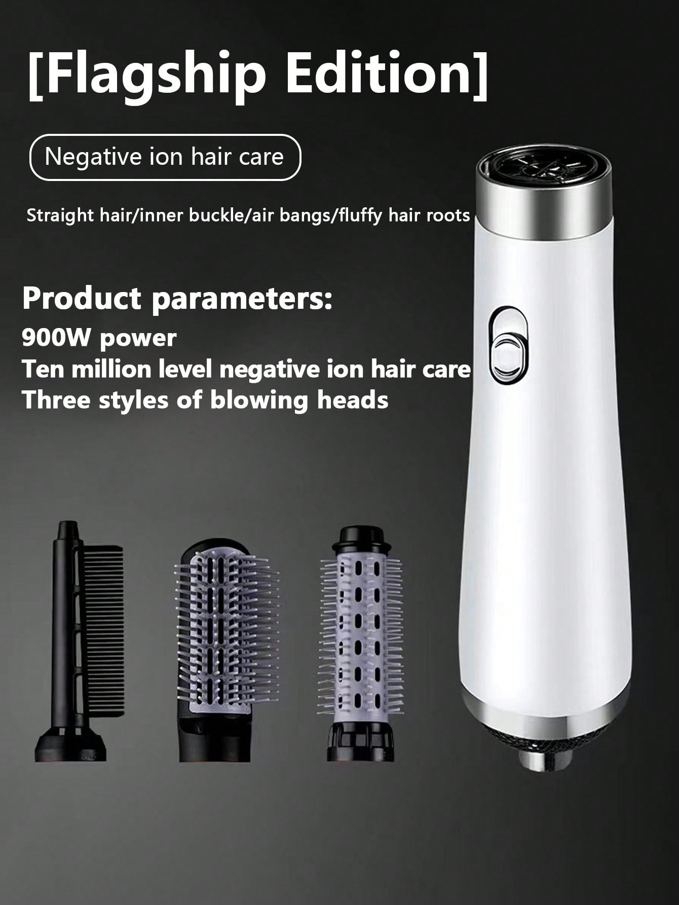 1 Handheld Hair Dryer Hot Air Comb 8899, Handheld Hot Air Comb, Suitable For Home Use In Hair Styling--1